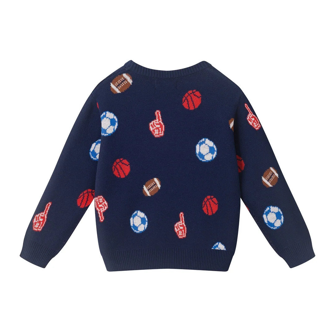 Navy Sports Sweater