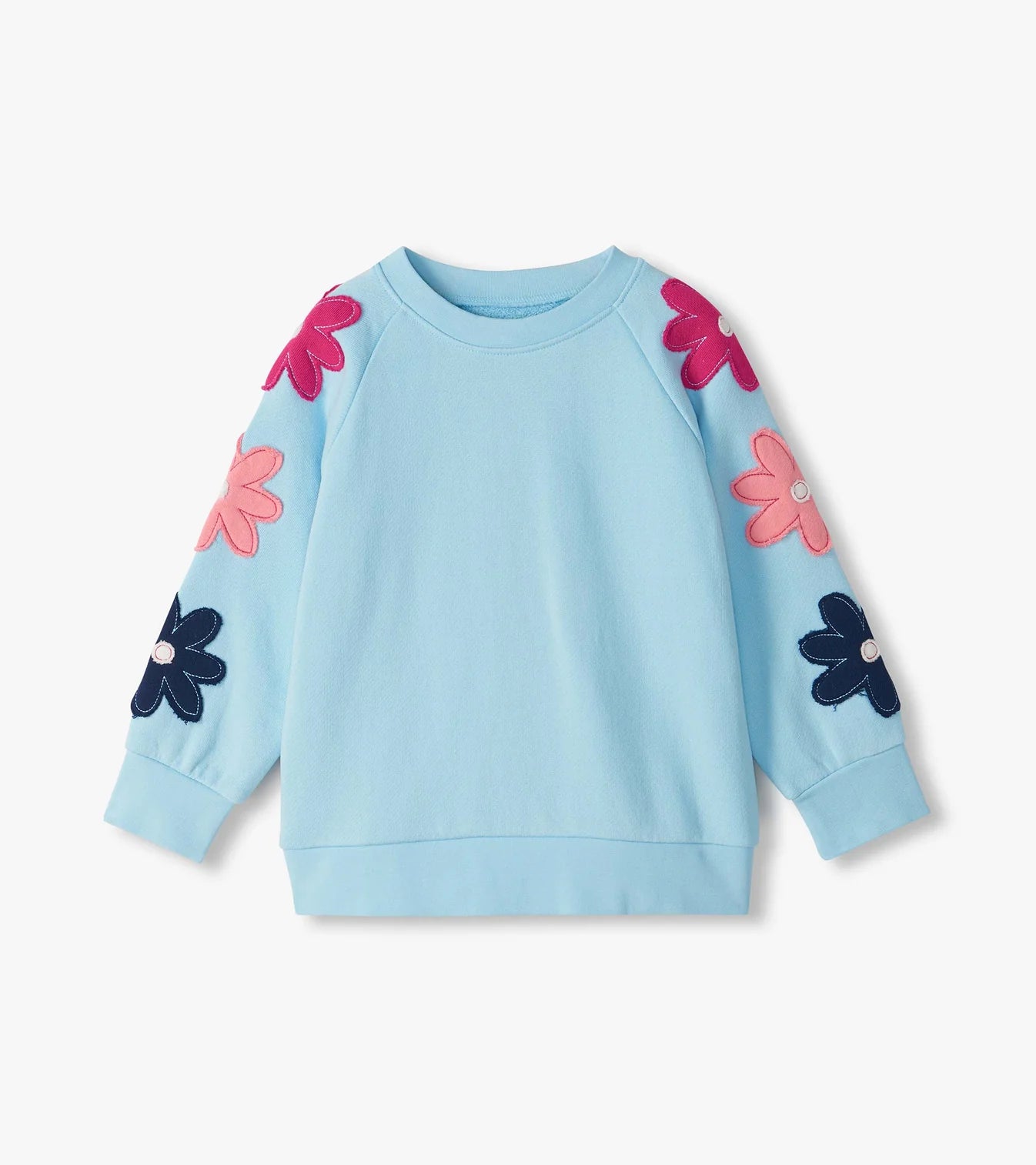 Cool Blue Floral Slouchy Pullover