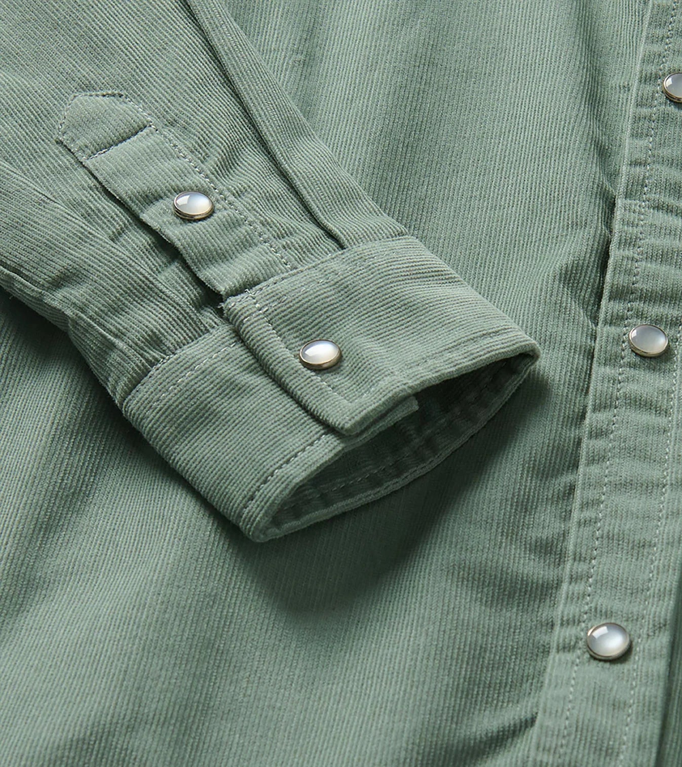 Green Cord Button Down Shirt