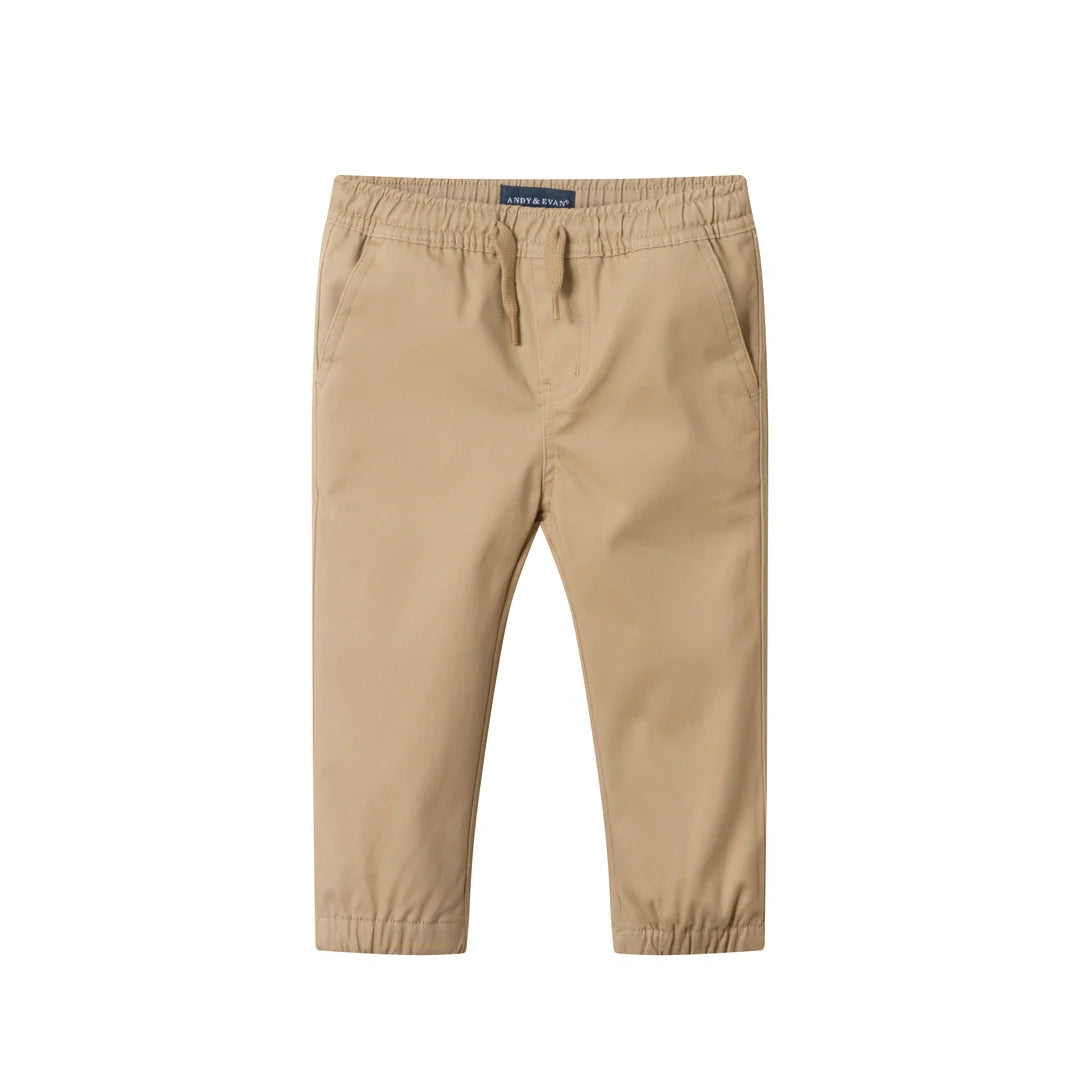 Khaki Twill Infant Joggers