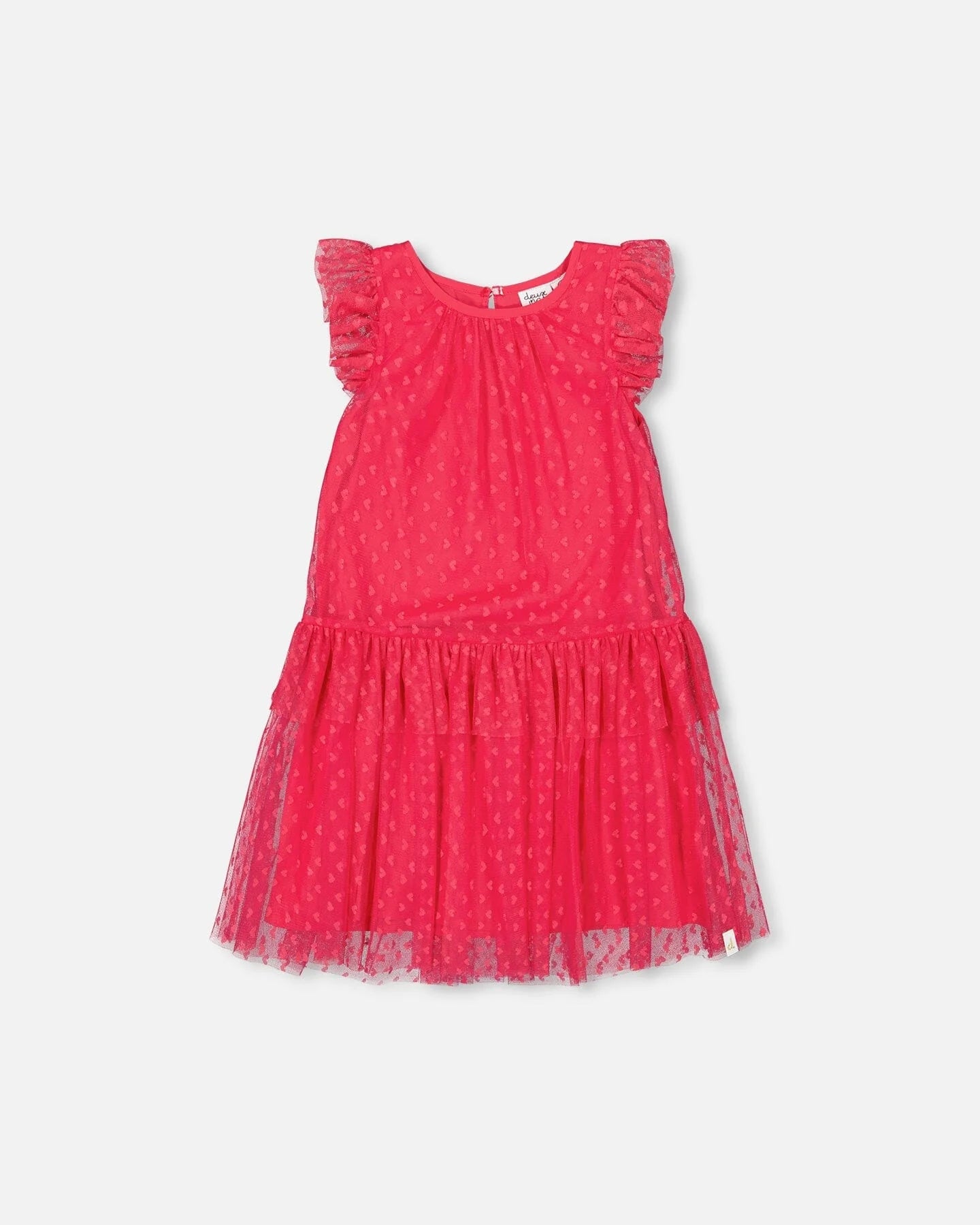 Azalea Pink Hearts Tulle Frill Dress