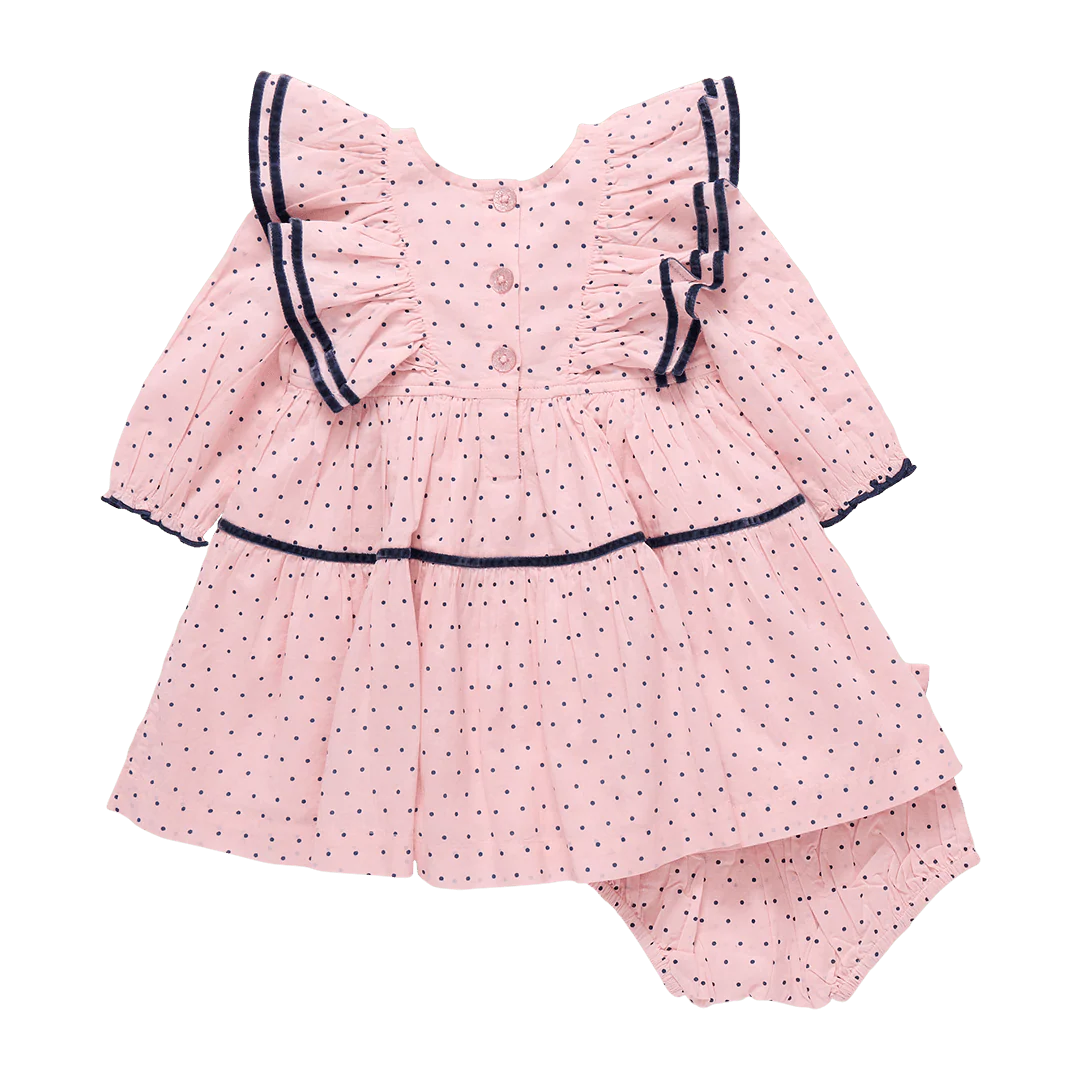 Raphaela Dress Set Strawberry Cream Polka Dot