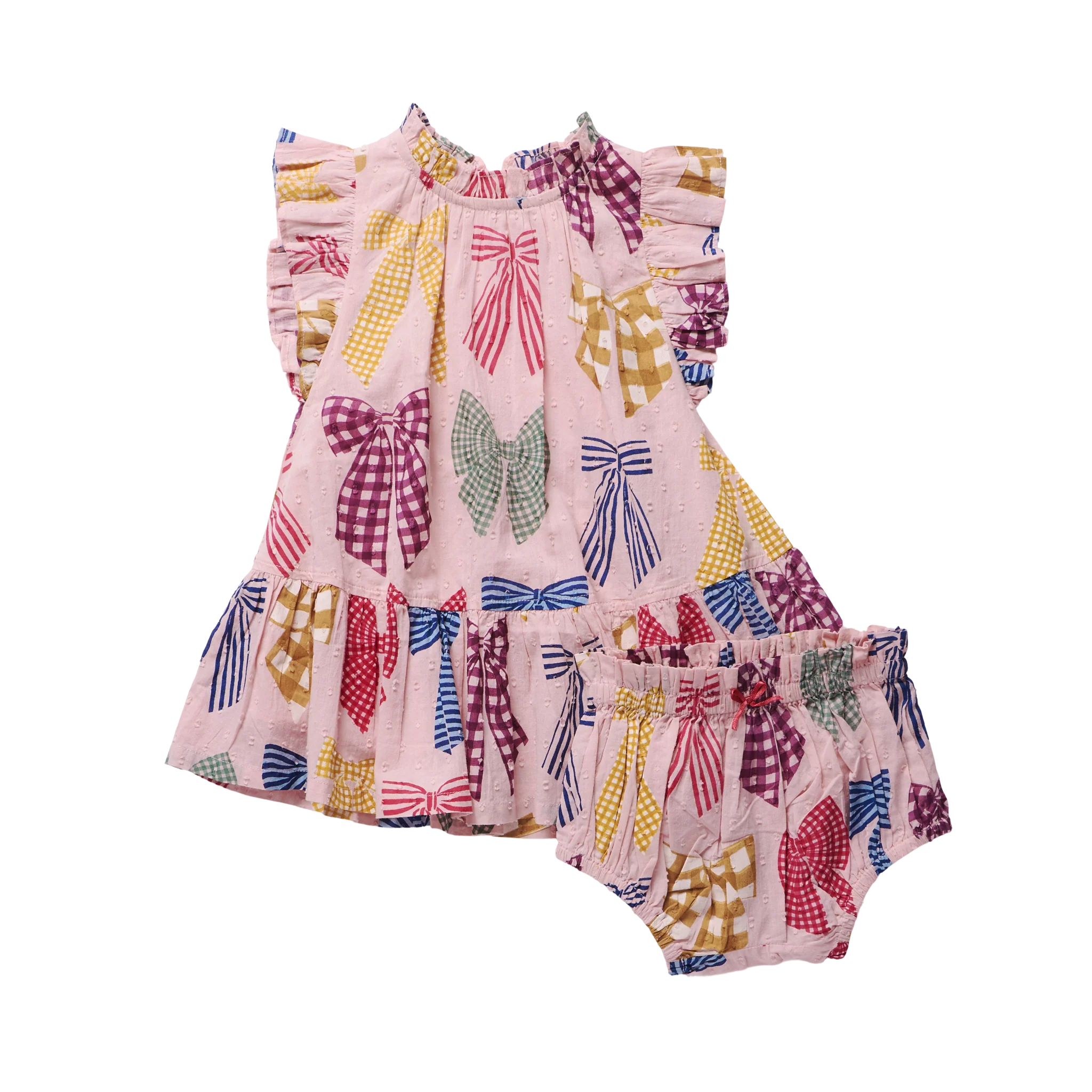 Patterned Bows Harper Dress Set