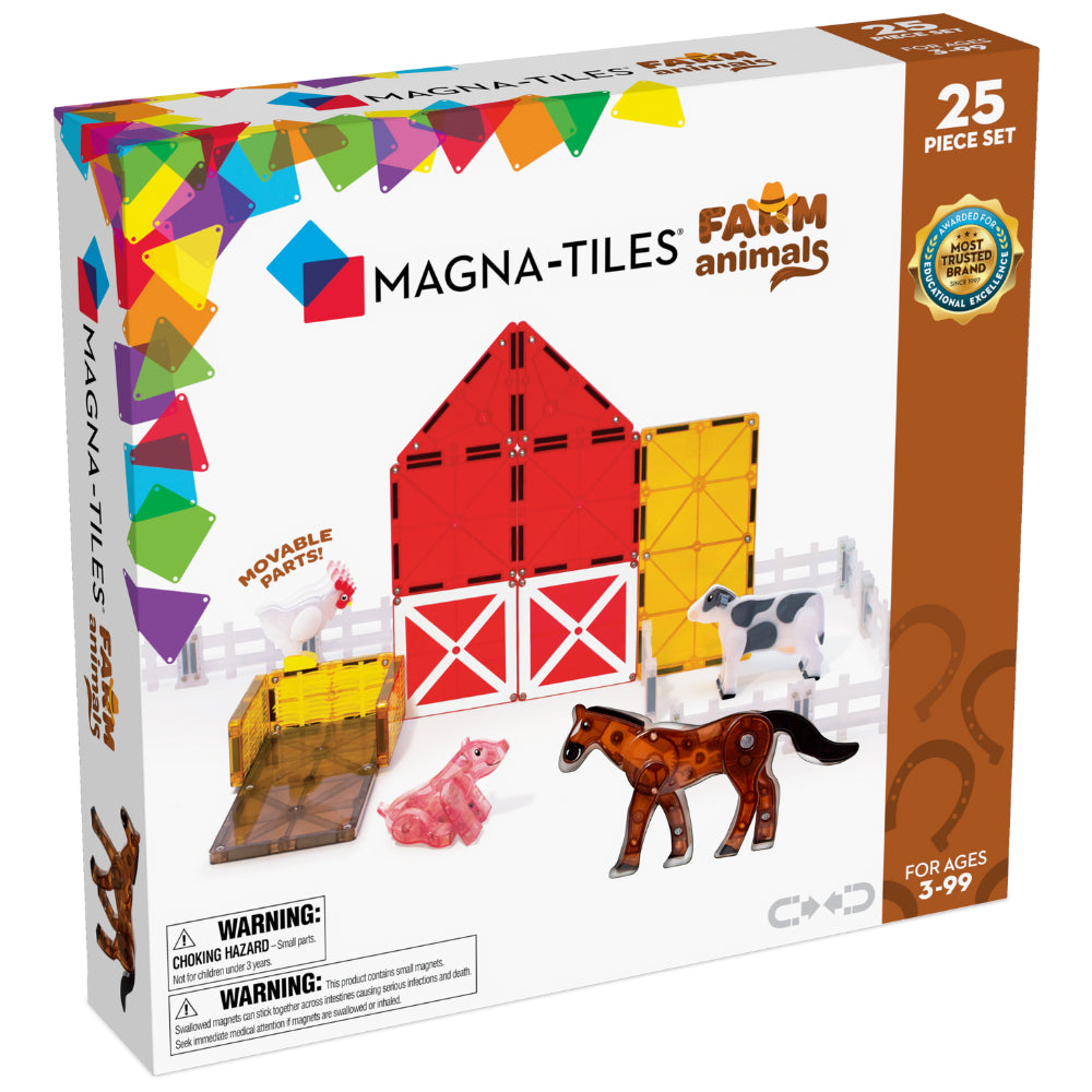 Magna-Tiles Farm Animals & Barn 25pc Set