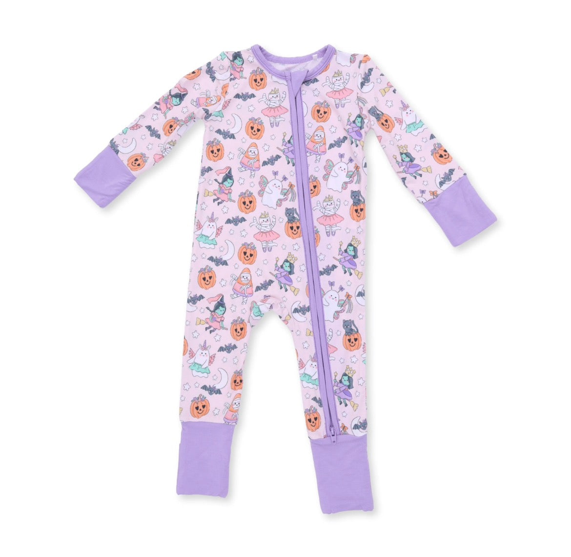 Pink Halloween Monster Convertible Romper
