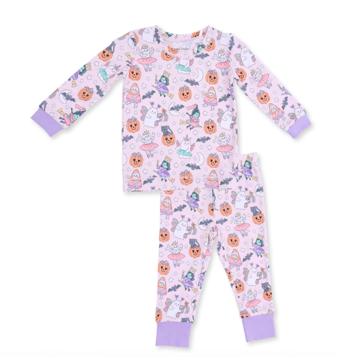 Pink Halloween Monster Loungewear Set