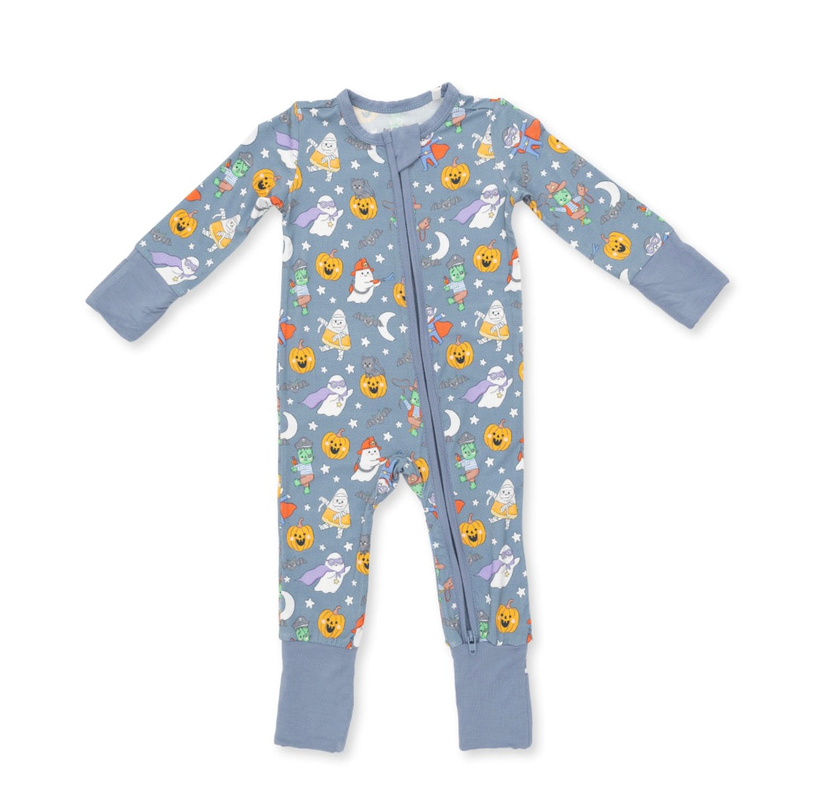 Blue Halloween Monster Convertible Romper