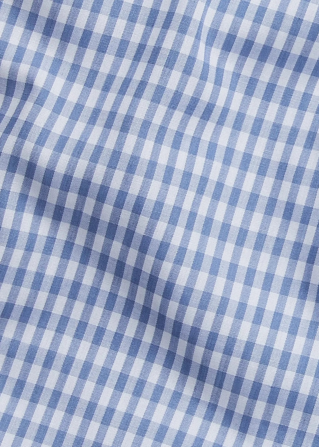Gray Blue Gingham Button Down Shirt