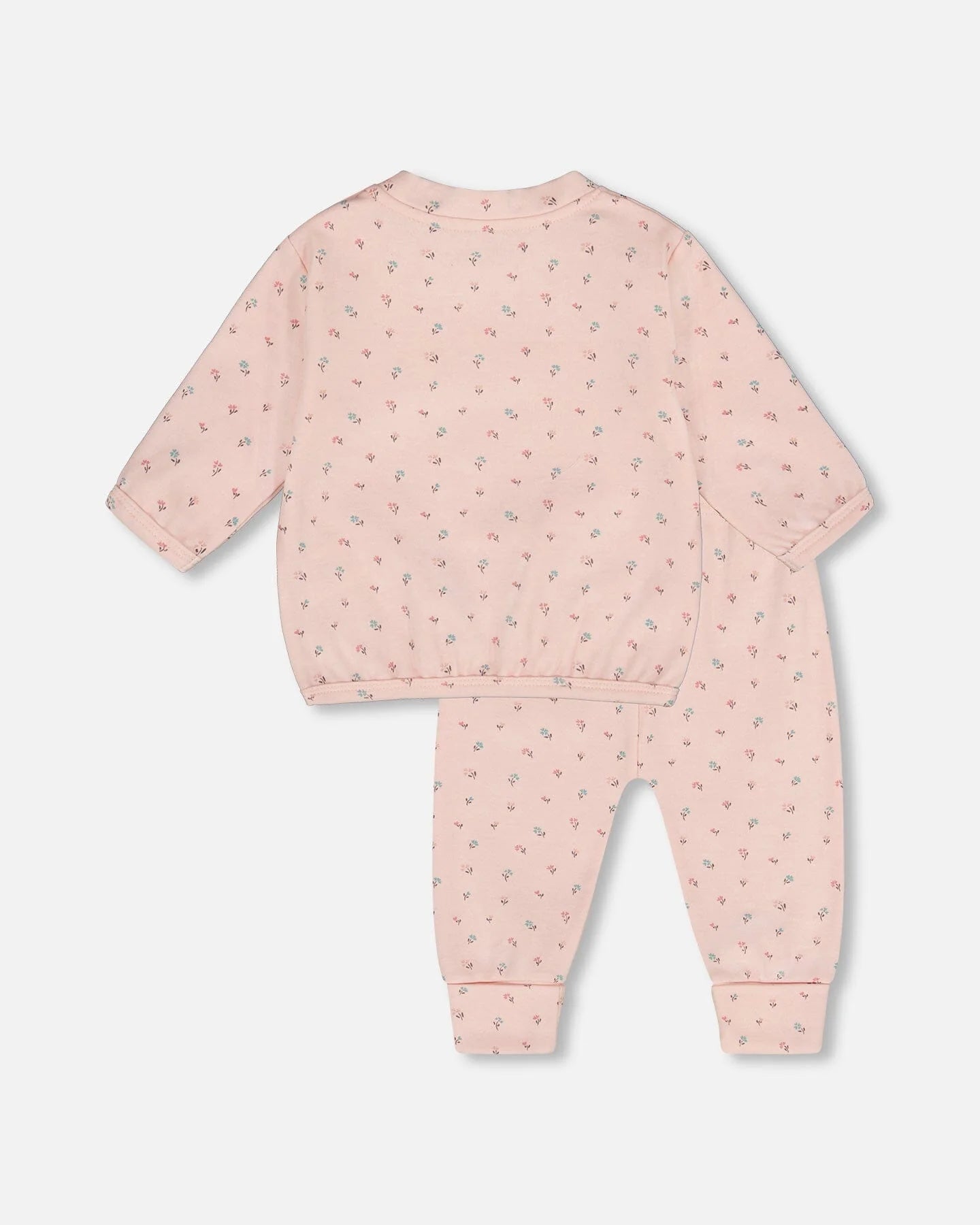 Small Flowers on Pink Organic Pant Set