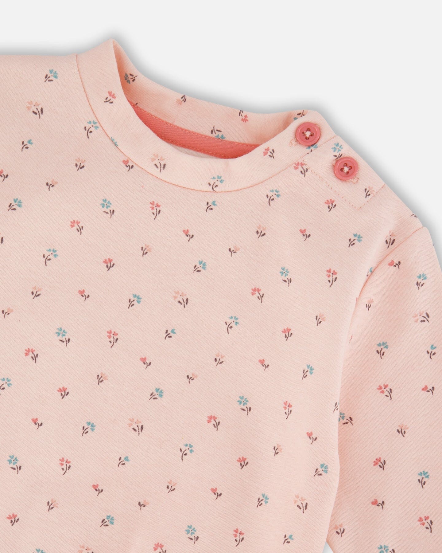 Small Flowers on Pink Organic Pant Set