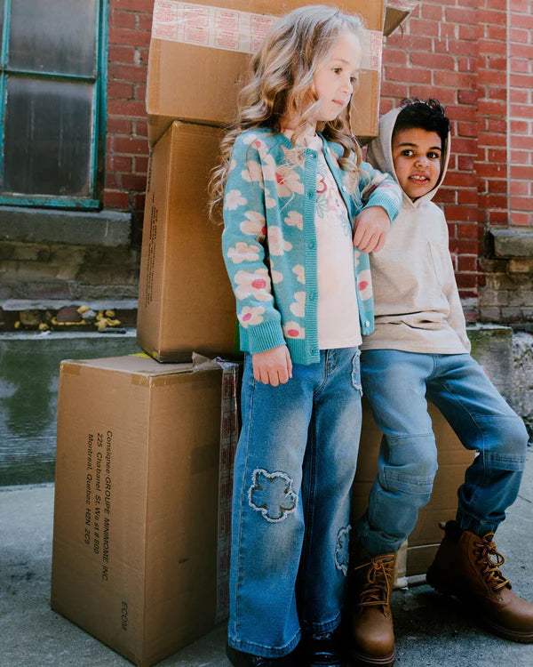 Light Blue Wide Leg Denim Jeans