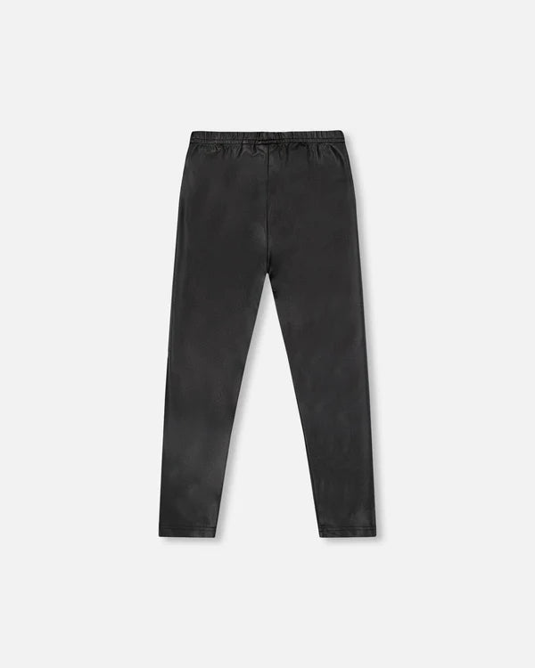 Black Shiny Stretch Jersey Leggings