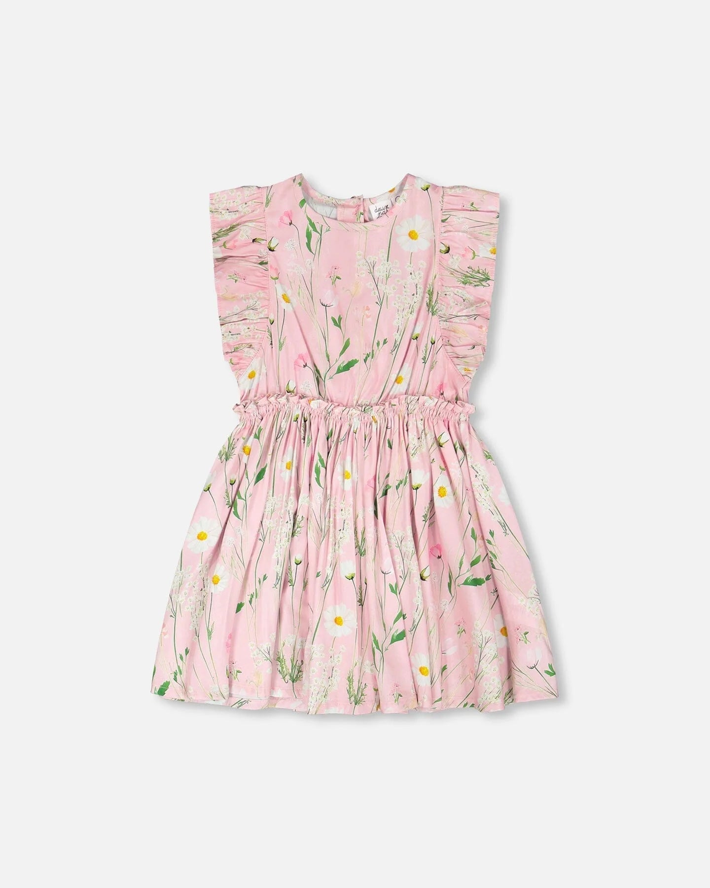 Pink Field Flowers Print Twirl Dress
