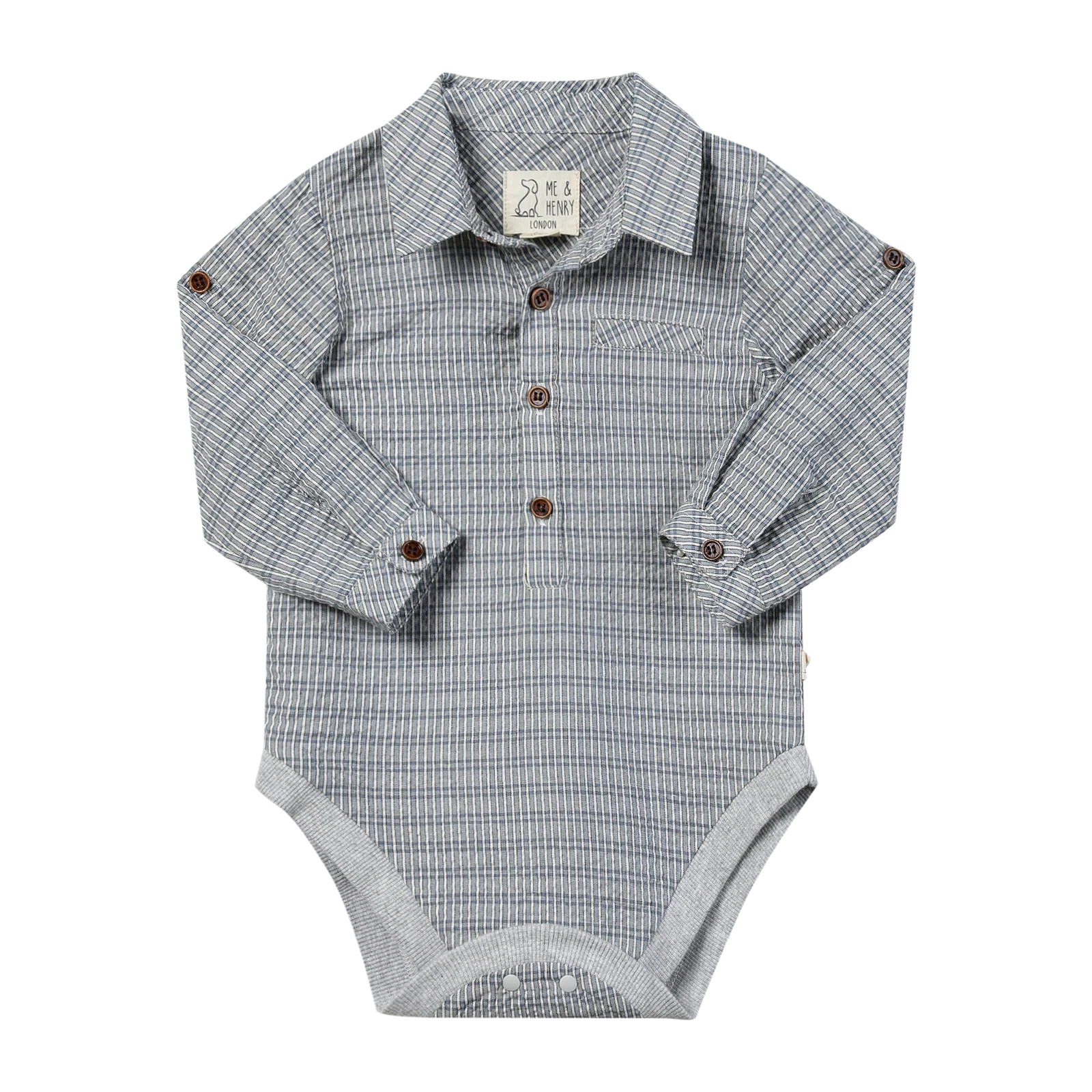 Chambray Stripe Seersucker Onesie