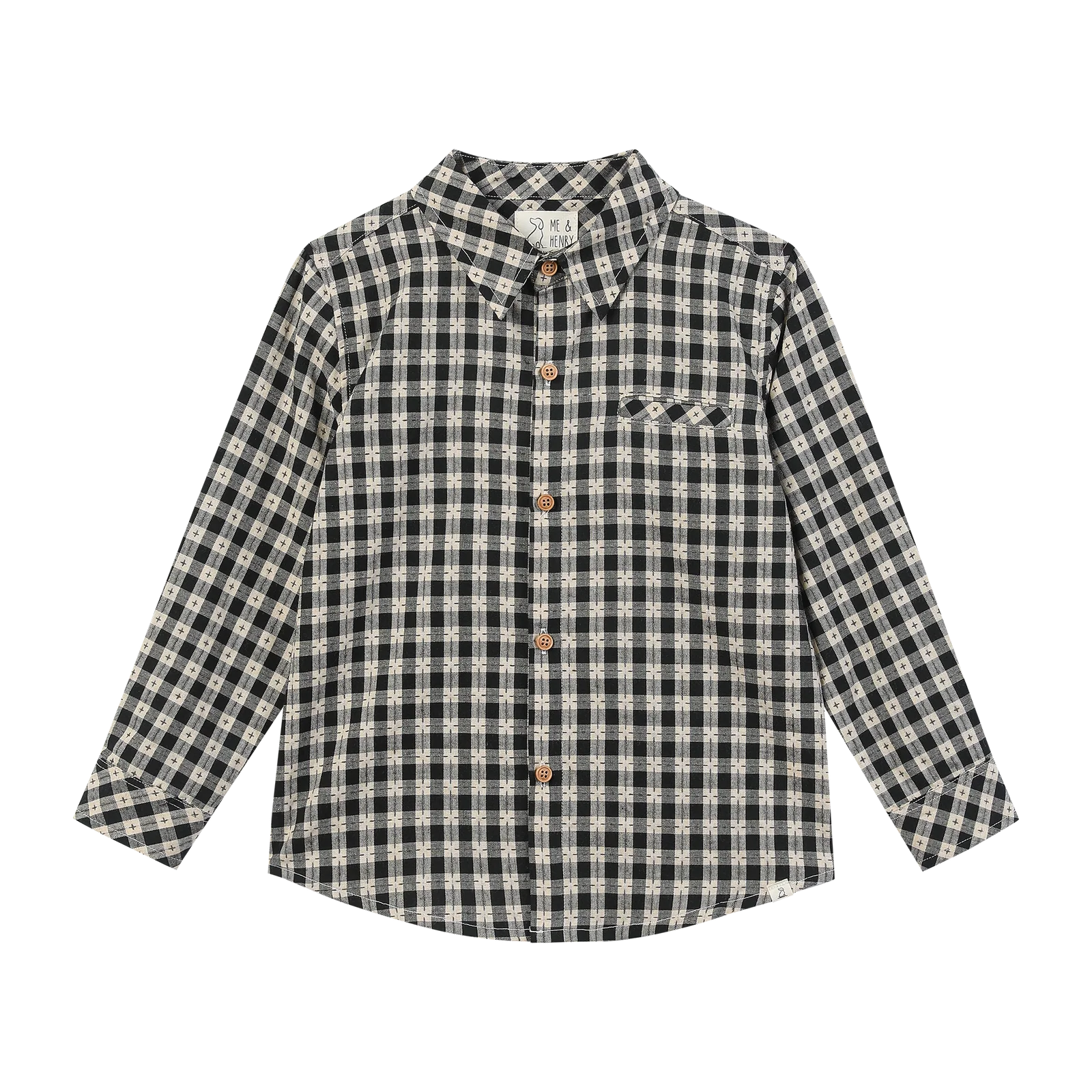 Atwood Black and Cream Plaid Shirt
