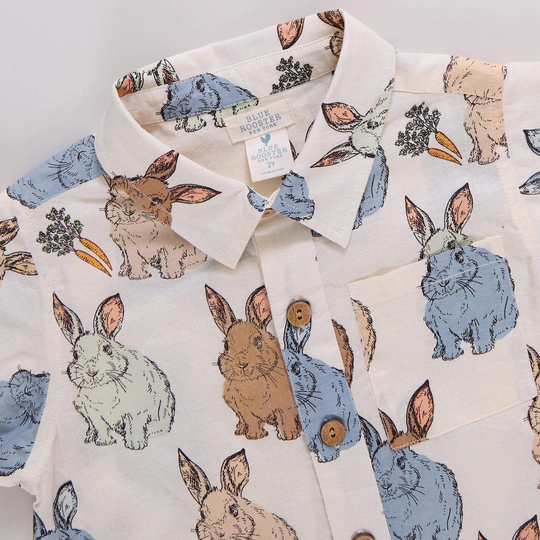 Blue Vintage Bunnies Jack Shirt