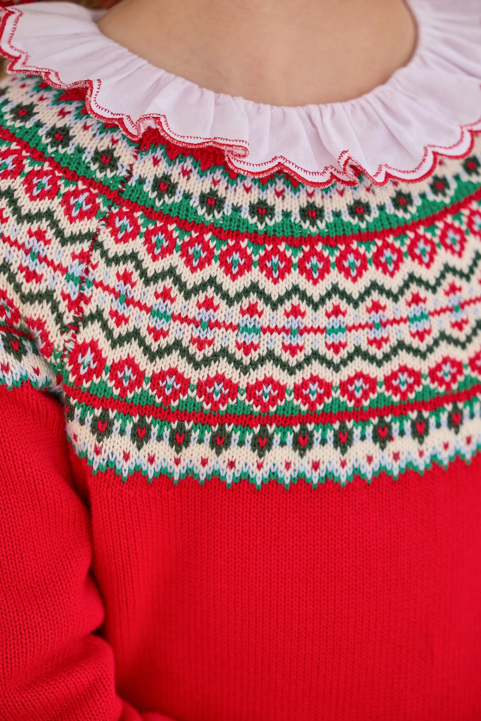 Red and White London Blouse