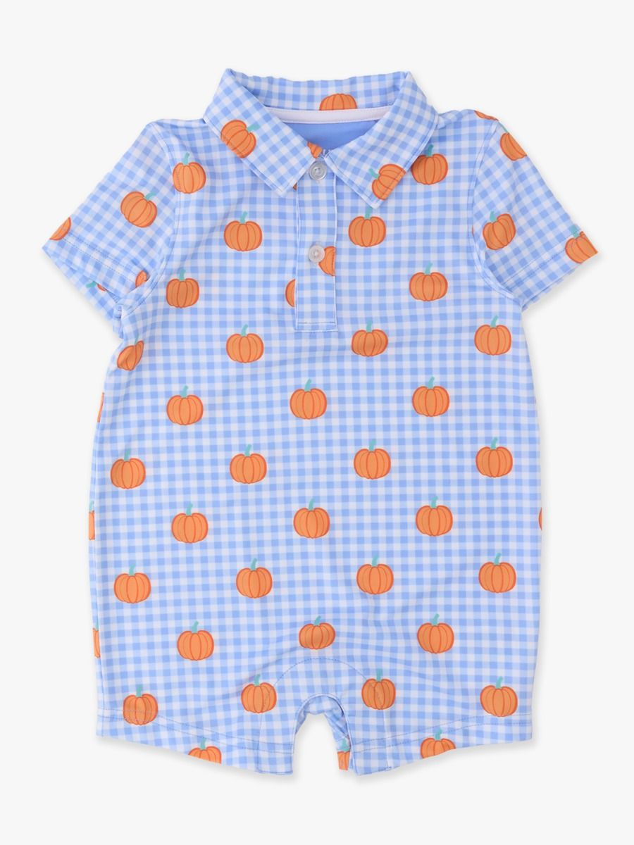 Pumpkin Patch Polo Romper