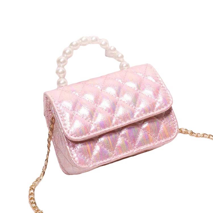 Mini Spring Pastel Clutch Purse with Crossbody Gold Chain