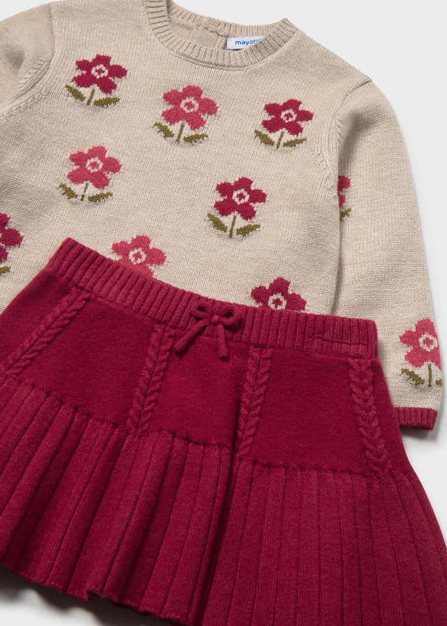 Oat and Raspberry Skirt Set