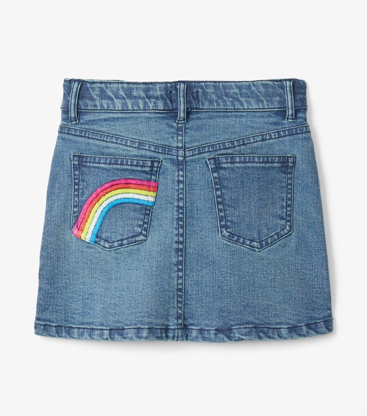 Essential Denim Skirt w Rainbow Pocket