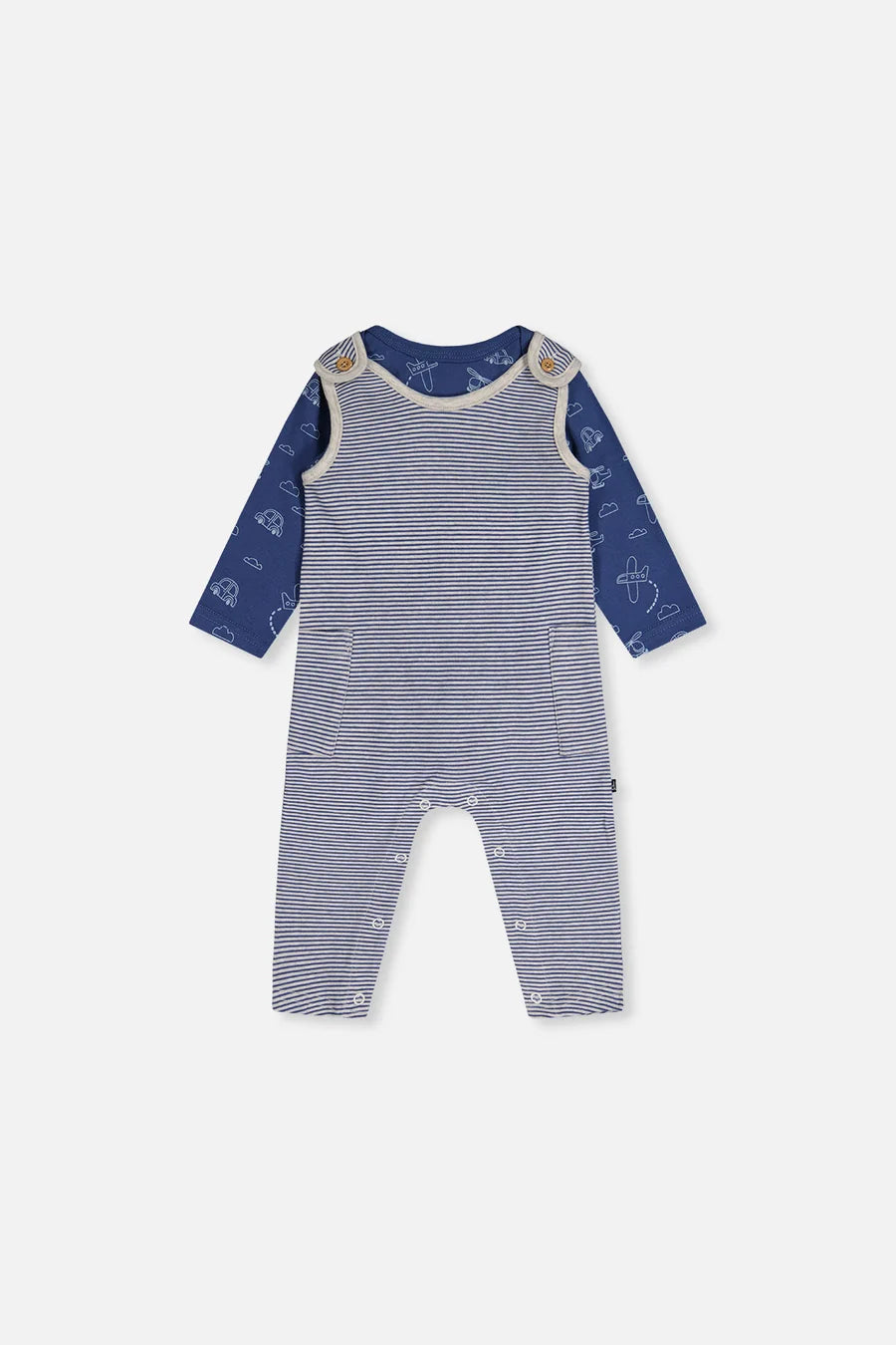 Transportation Onesie and Overall Set