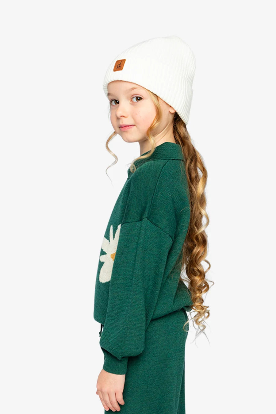 Green Collared Daisy Sweater