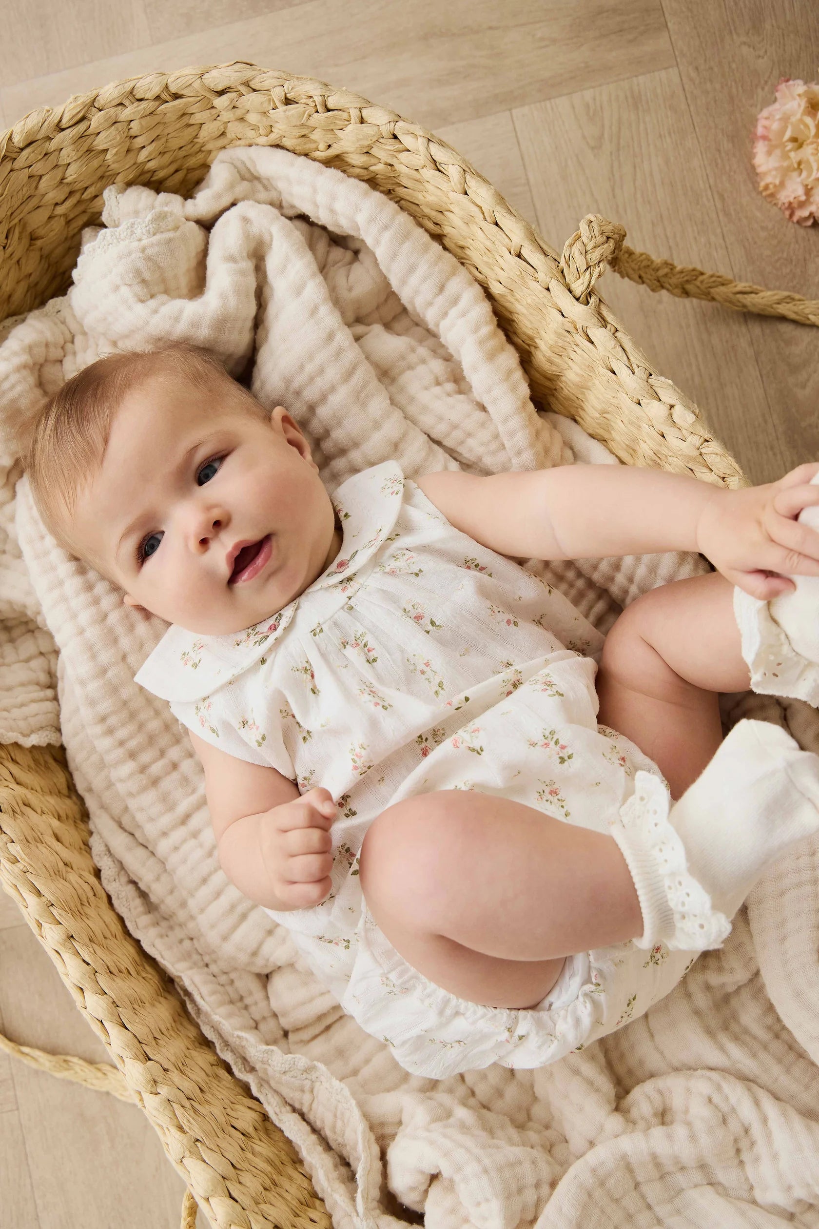 Josepha Egret Floral Playsuit