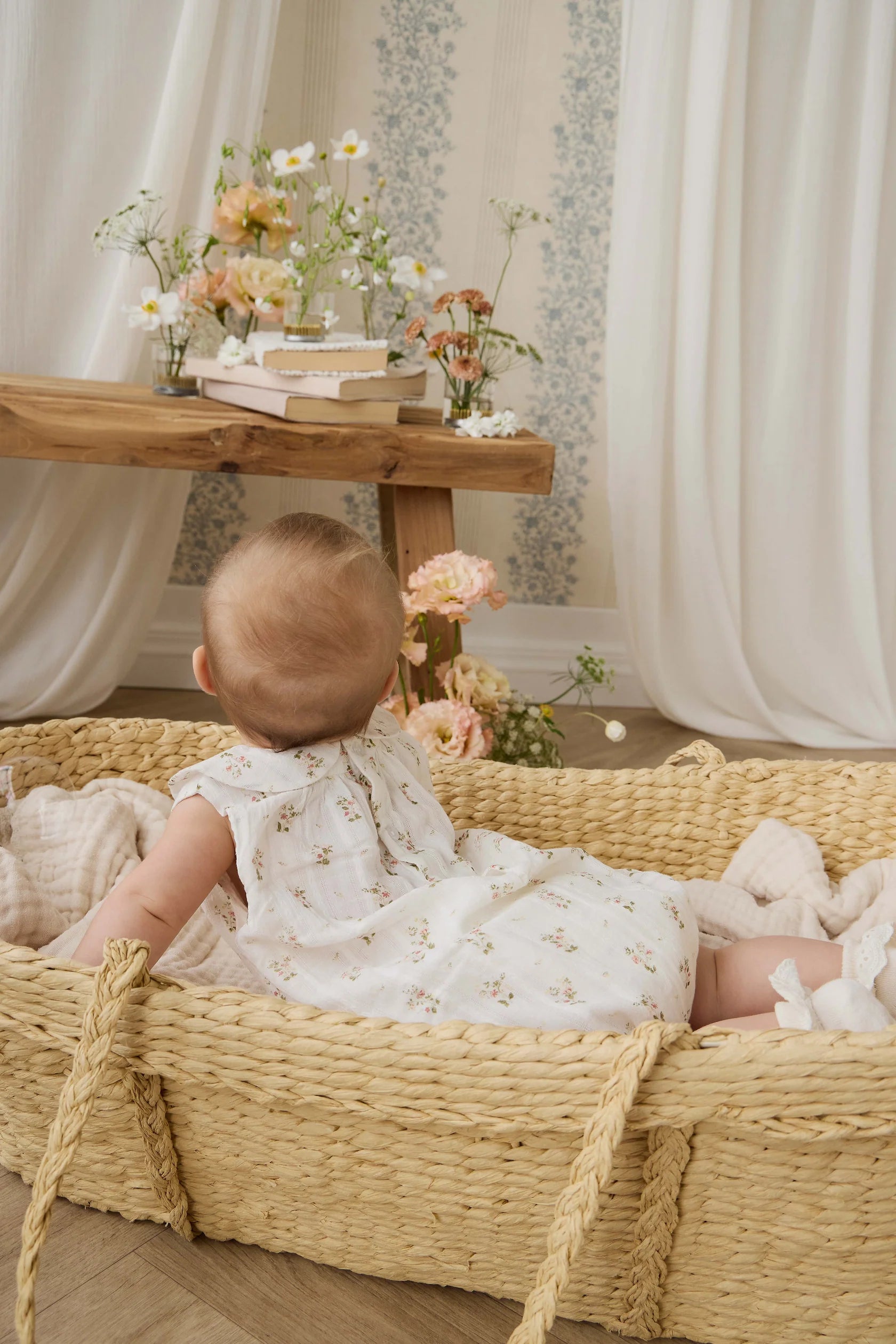 Josepha Egret Floral Playsuit