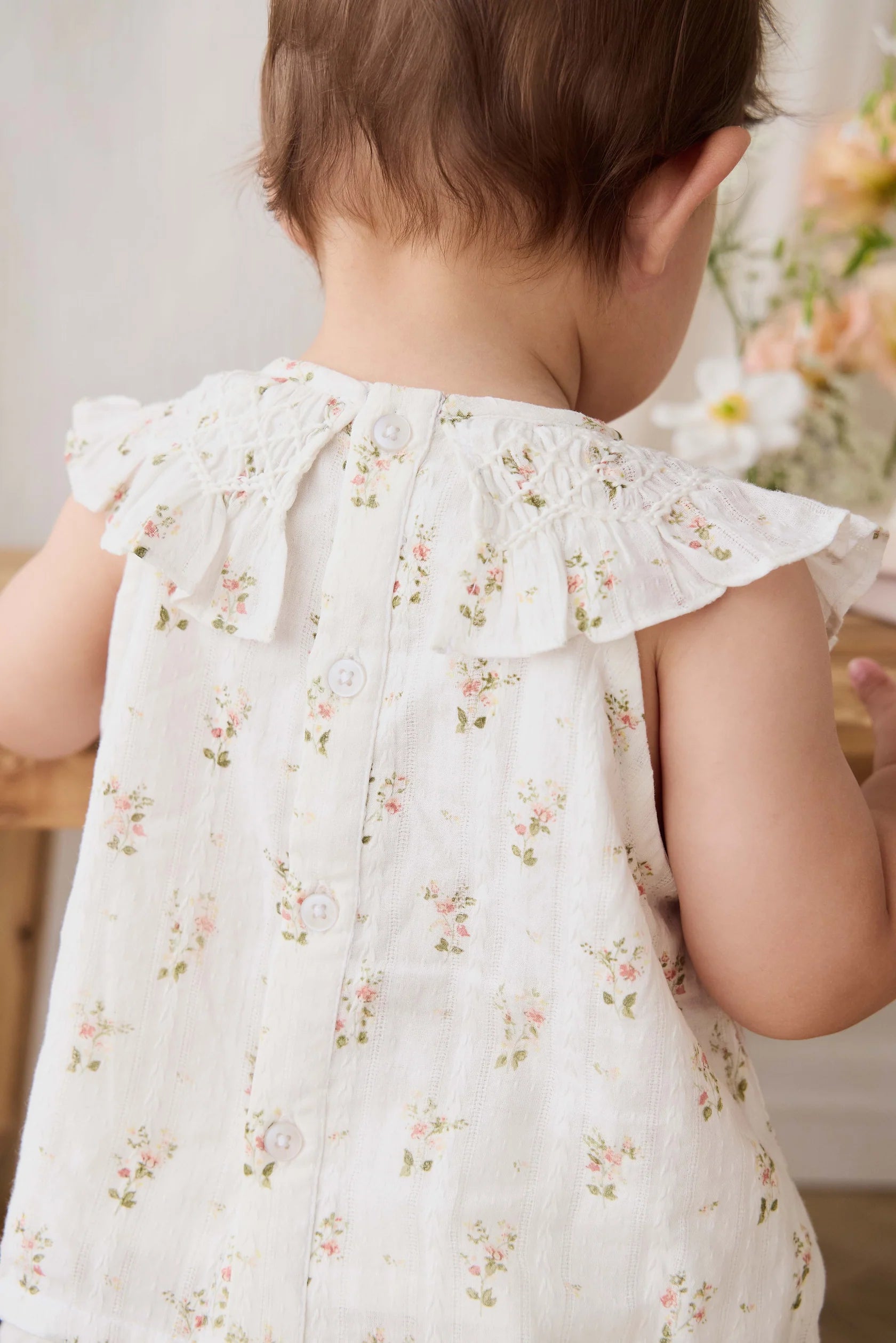 Josepha Egret Floral Top and Bloomer Set