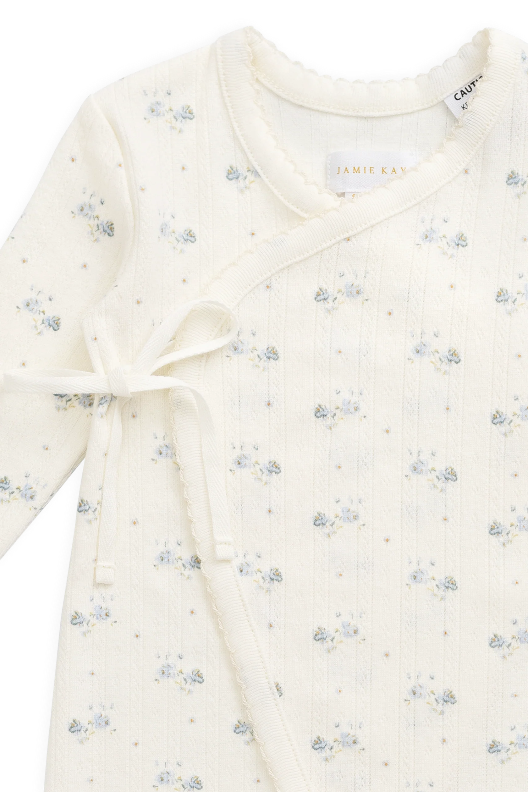 Floral Pointelle Kimono Playsuit
