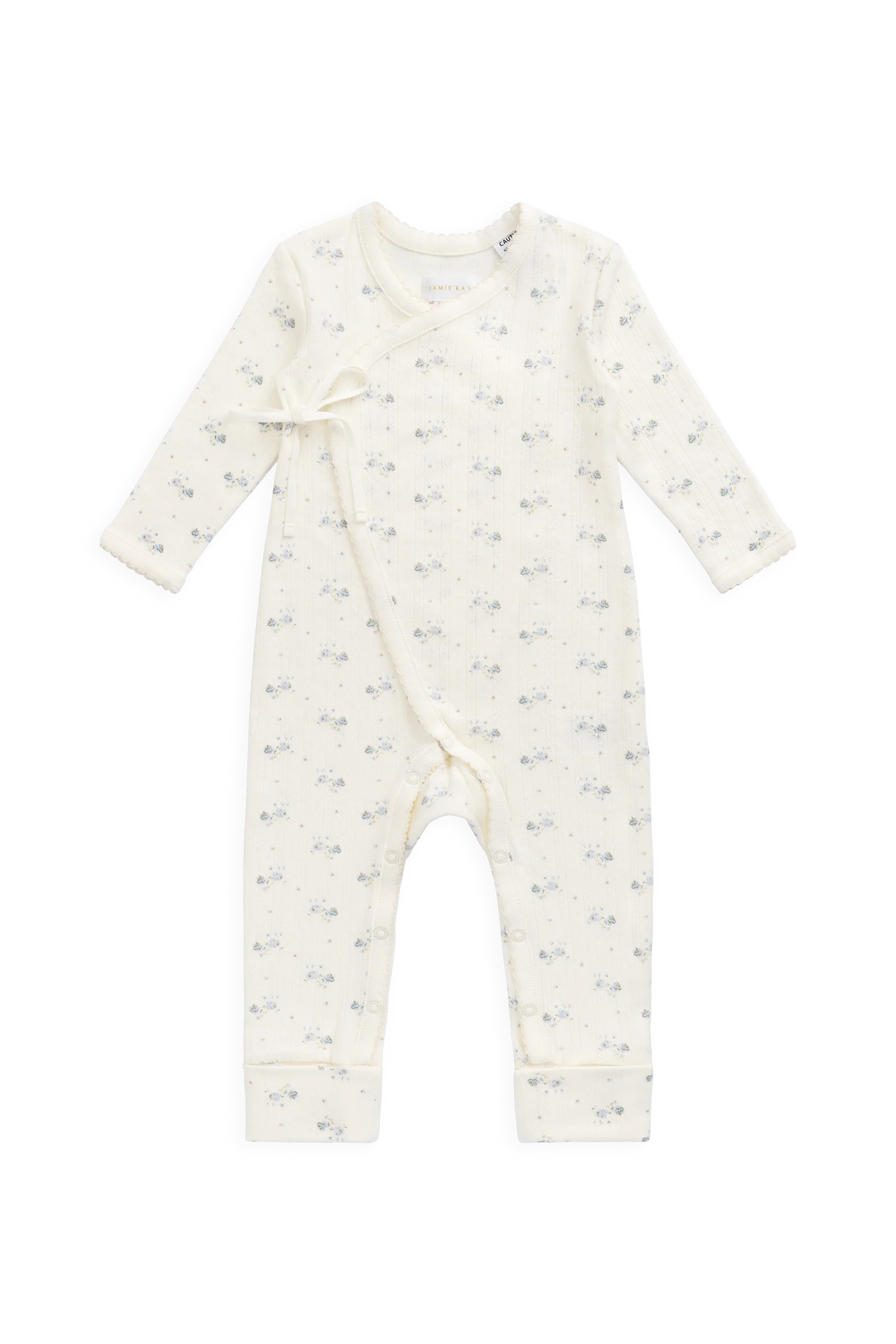 Floral Pointelle Kimono Playsuit