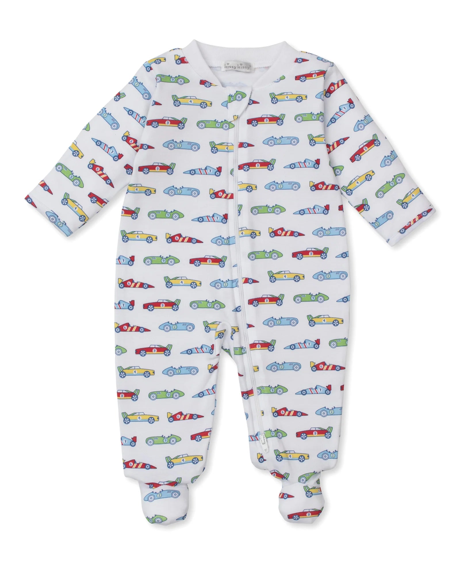 Speedway Race Cars Print Zip Footie