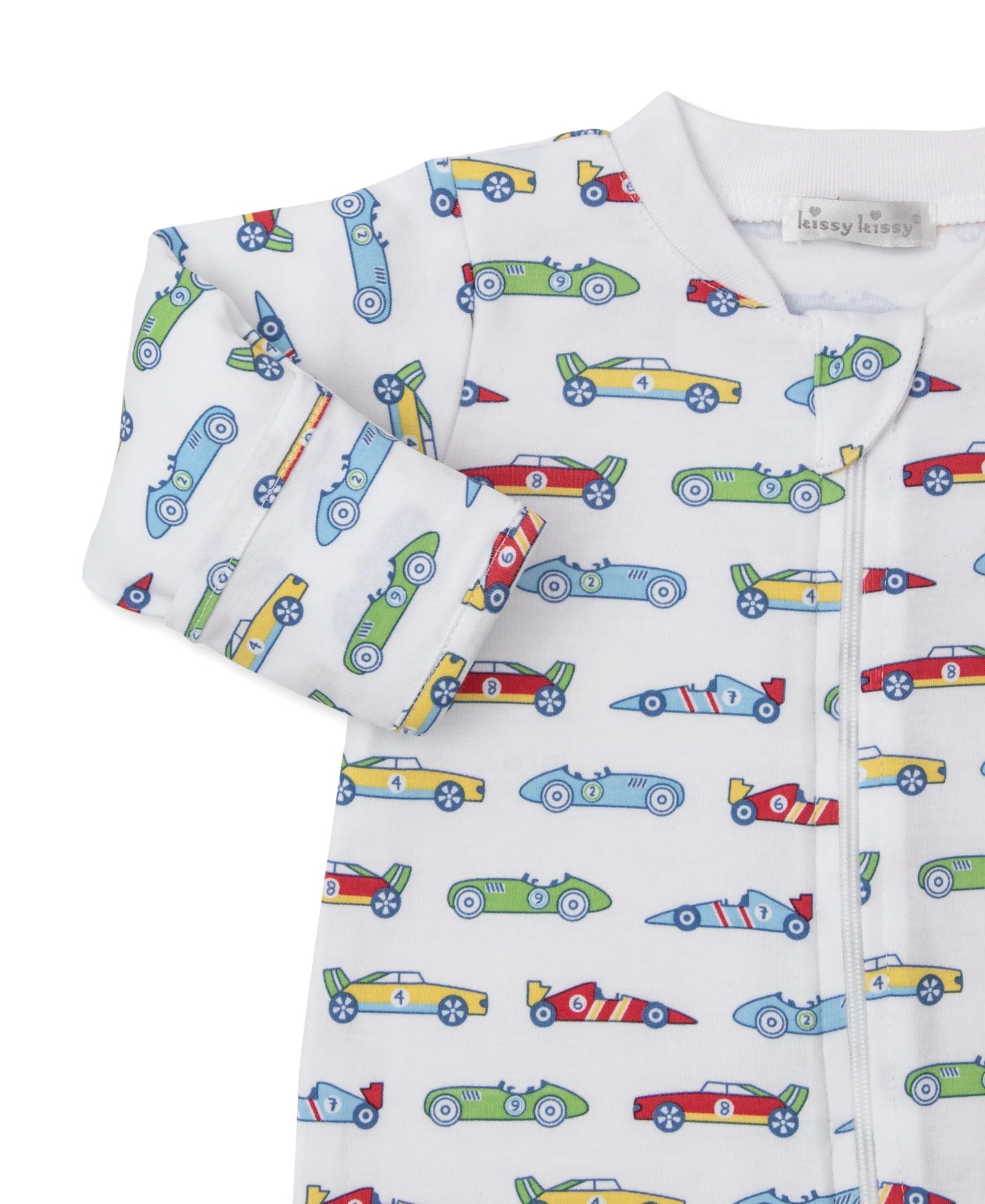 Speedway Race Cars Print Zip Footie