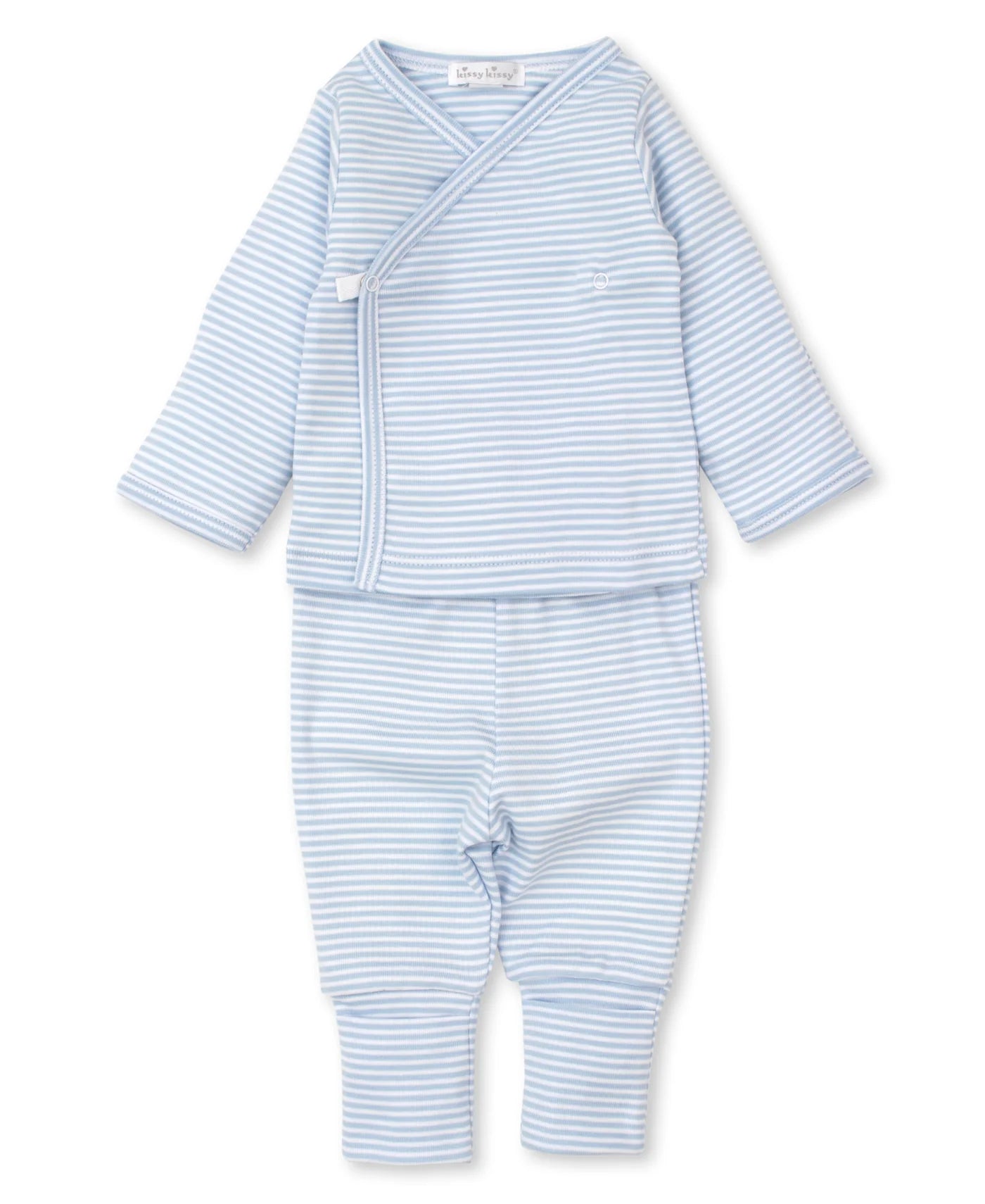Kissy Lt Blue Striped Pant Set