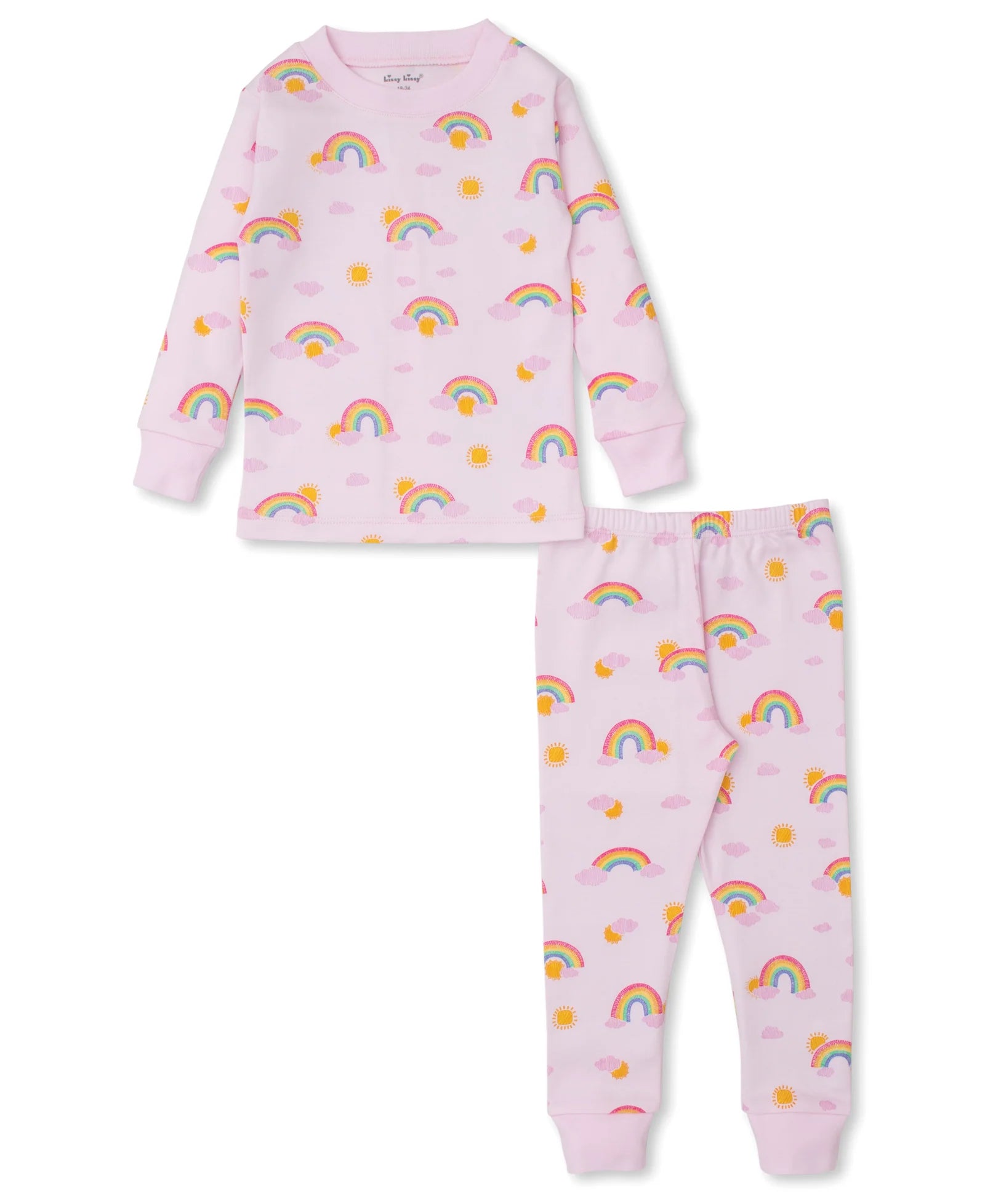 Pink Sunshine Rainbows Short Sleeve PJ Set