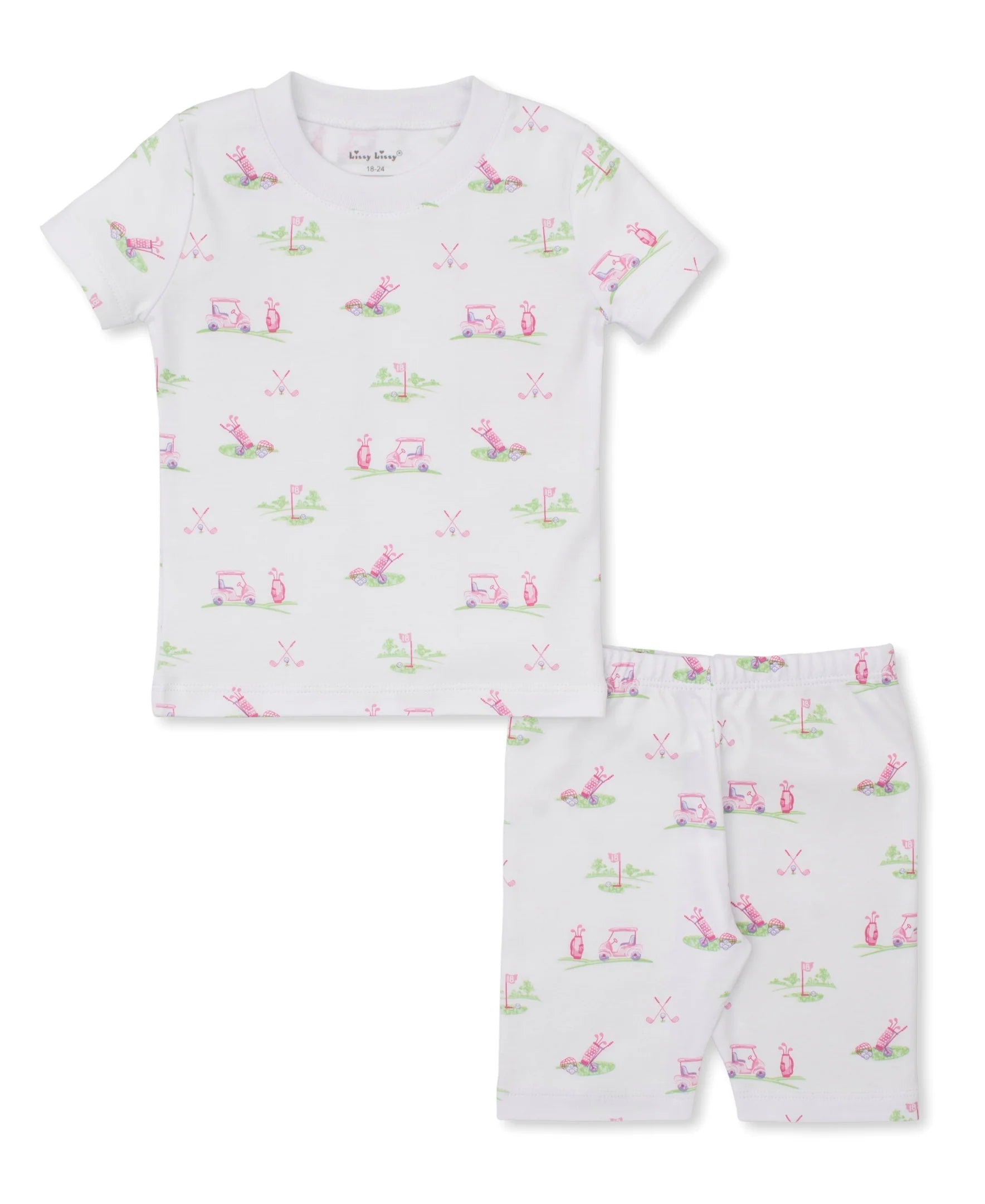 Pink Fairway Foursome SS PJ Short Set