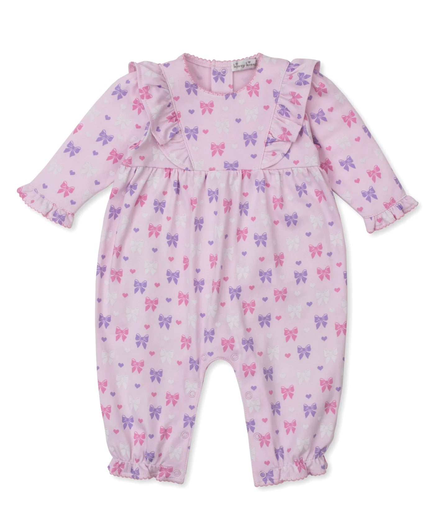 Pink Billowy Bows Print Playsuit