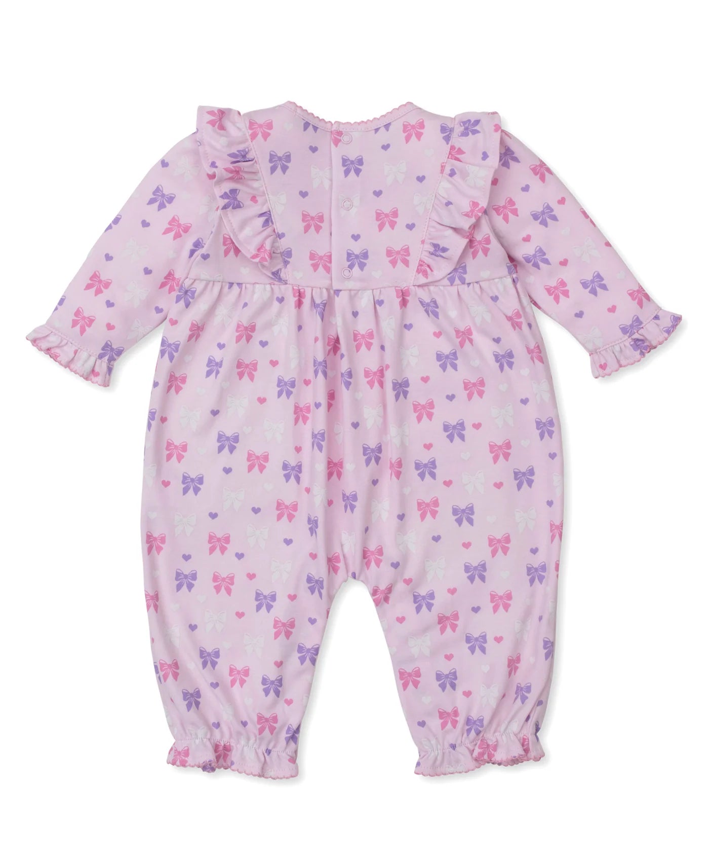 Pink Billowy Bows Print Playsuit