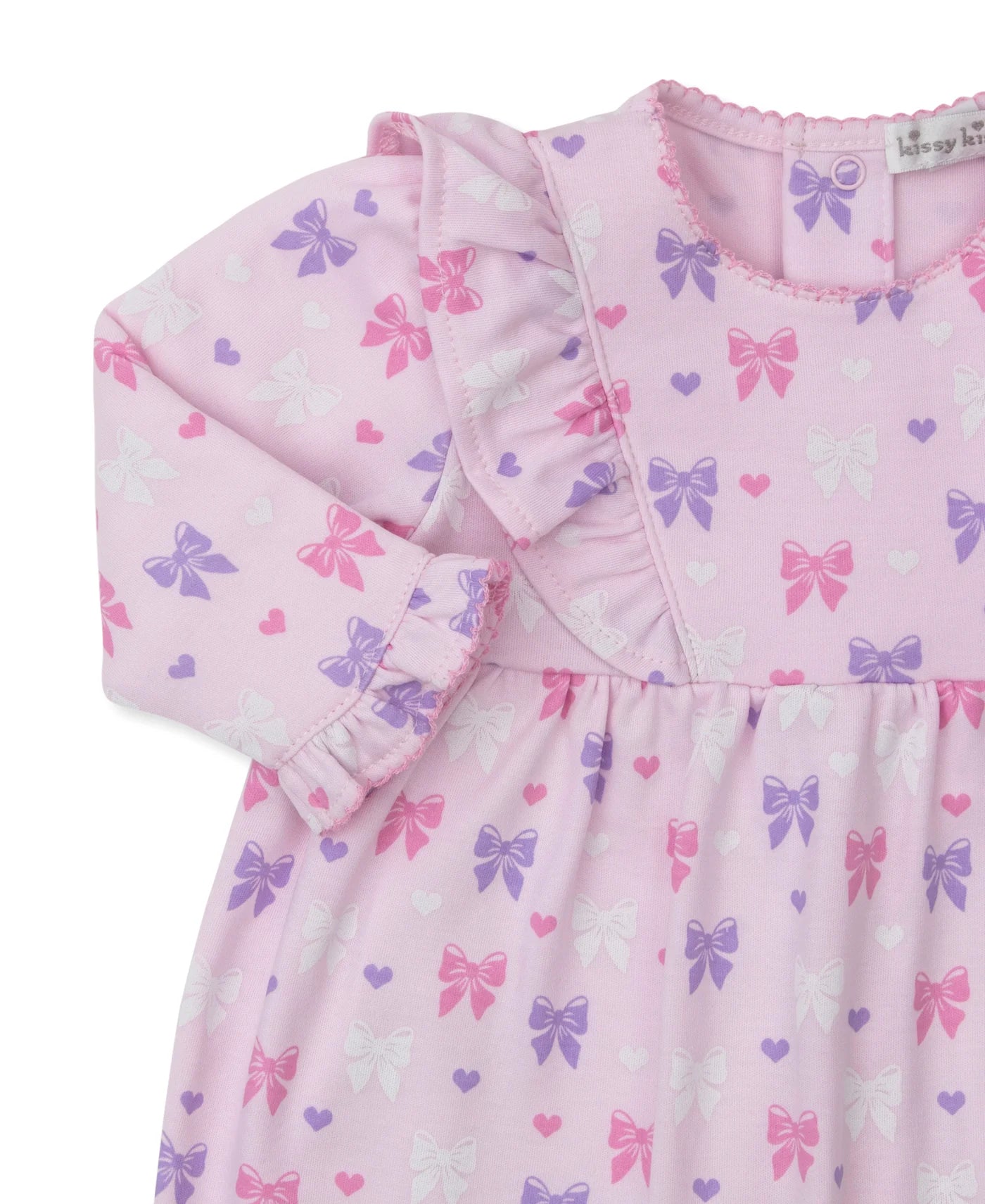 Pink Billowy Bows Print Playsuit