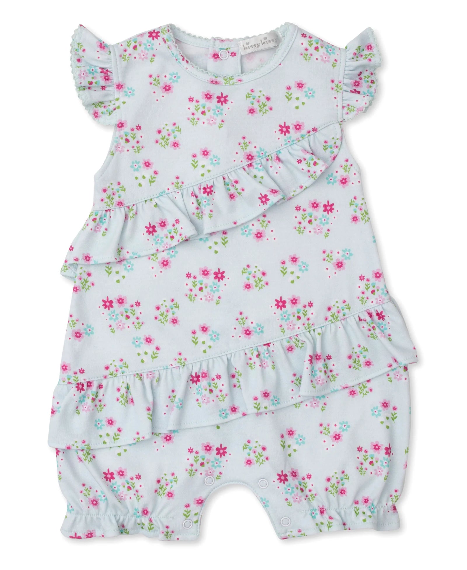 White Bunny Blossoms Flounce Playsuit