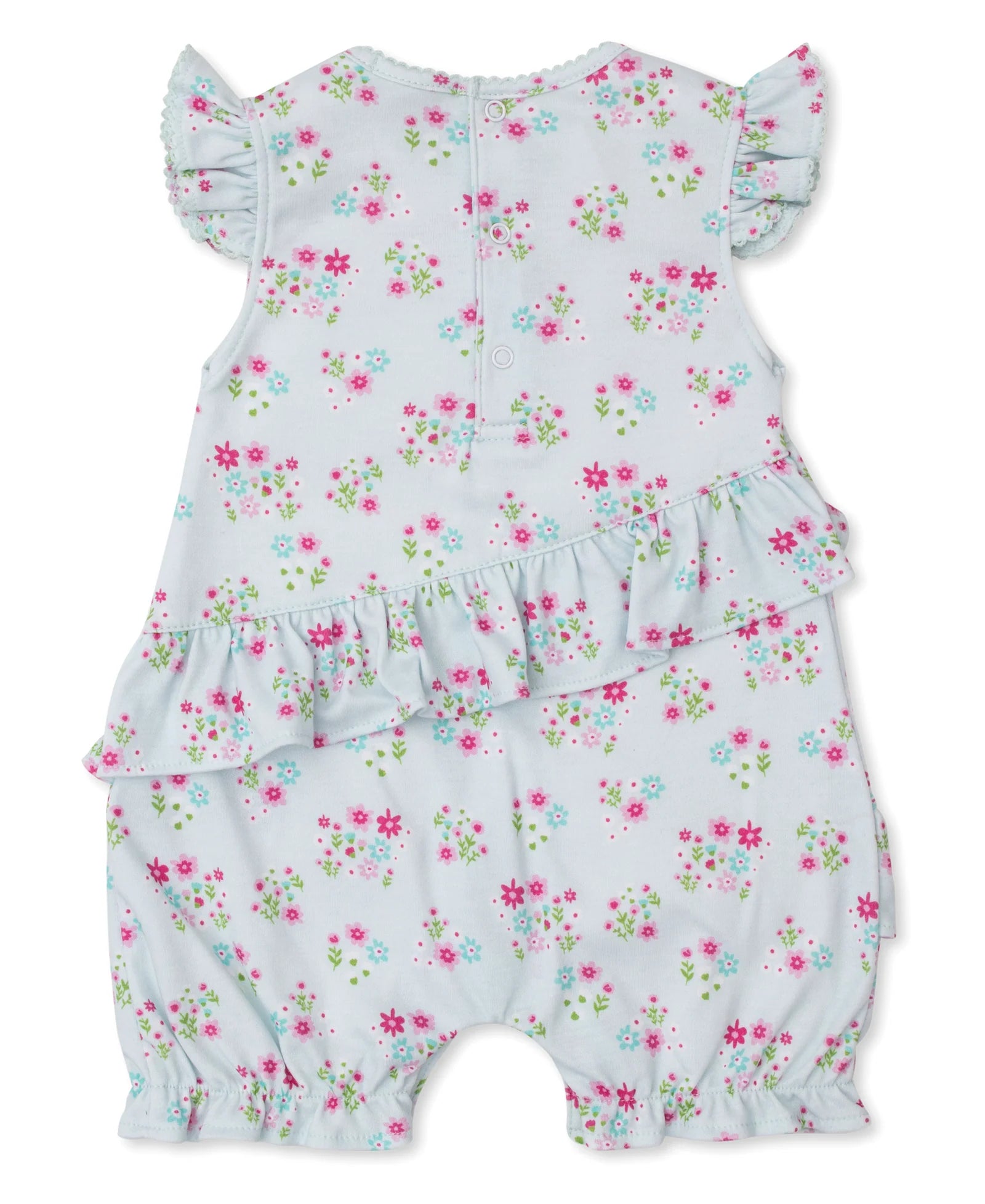 White Bunny Blossoms Flounce Playsuit