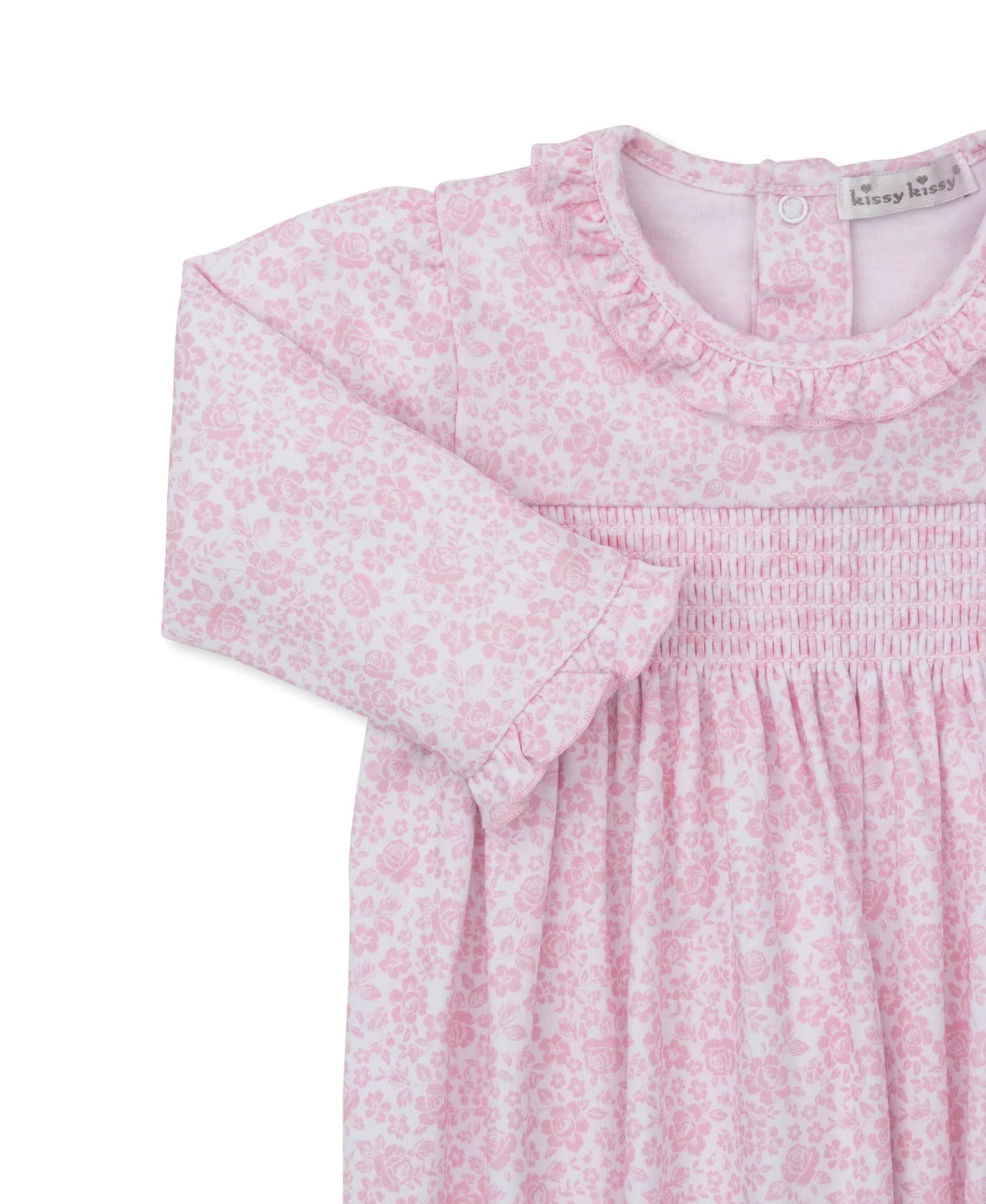 Pink Country Gardens Print Smocked Sack