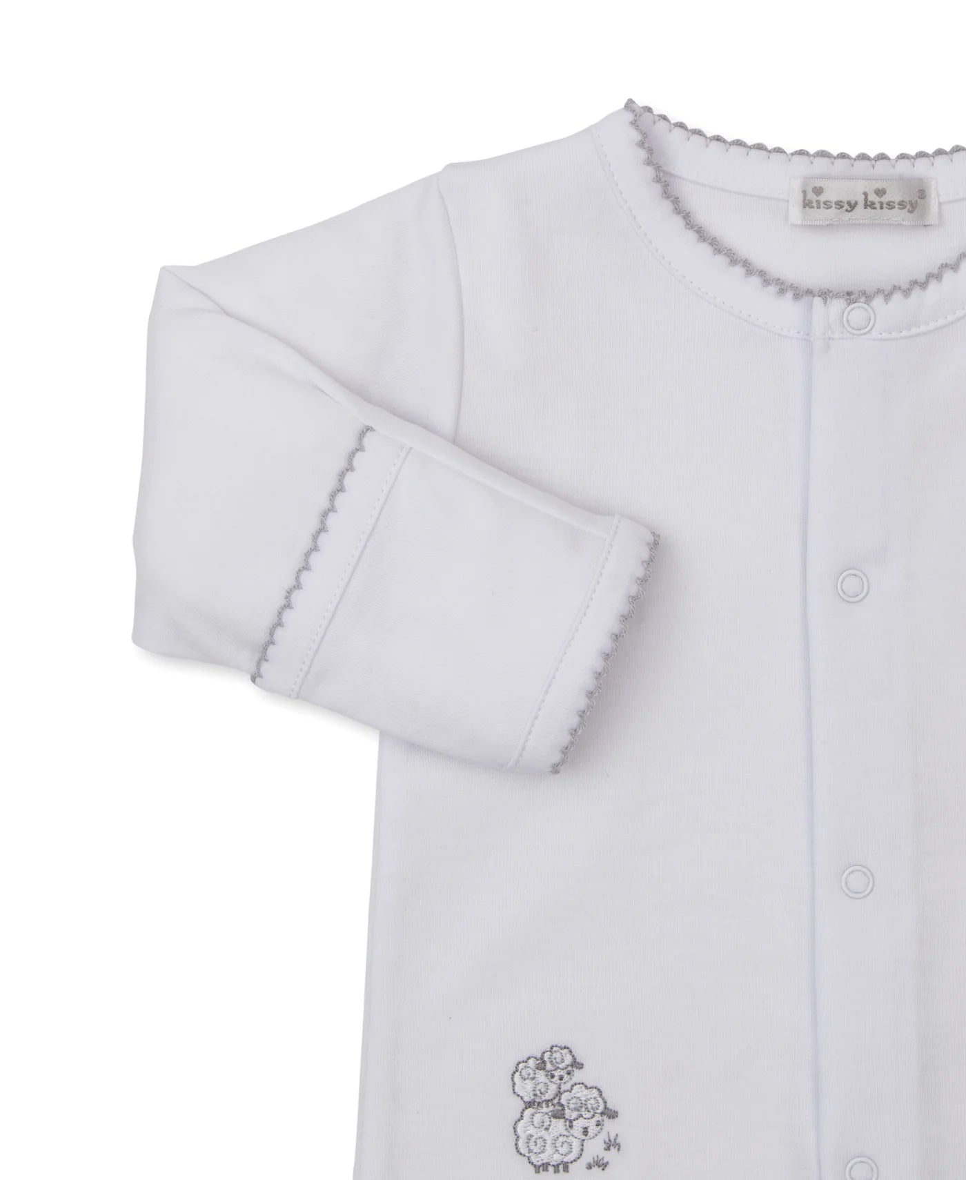 White Sweet Silver Sheep Footie & Hat