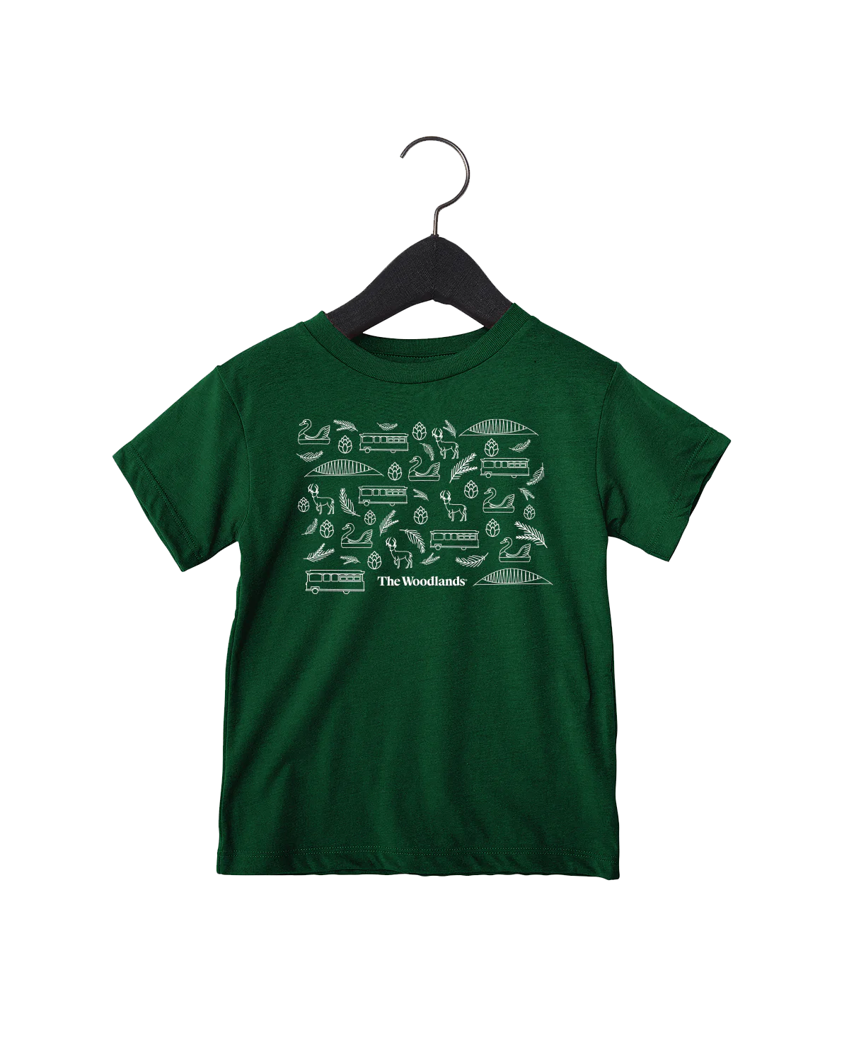 The Woodlands Icons Green Toile Youth Tee