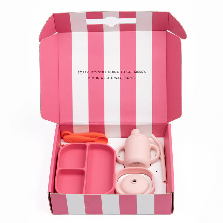 Pink Garden Party Learn to Eat Bundle