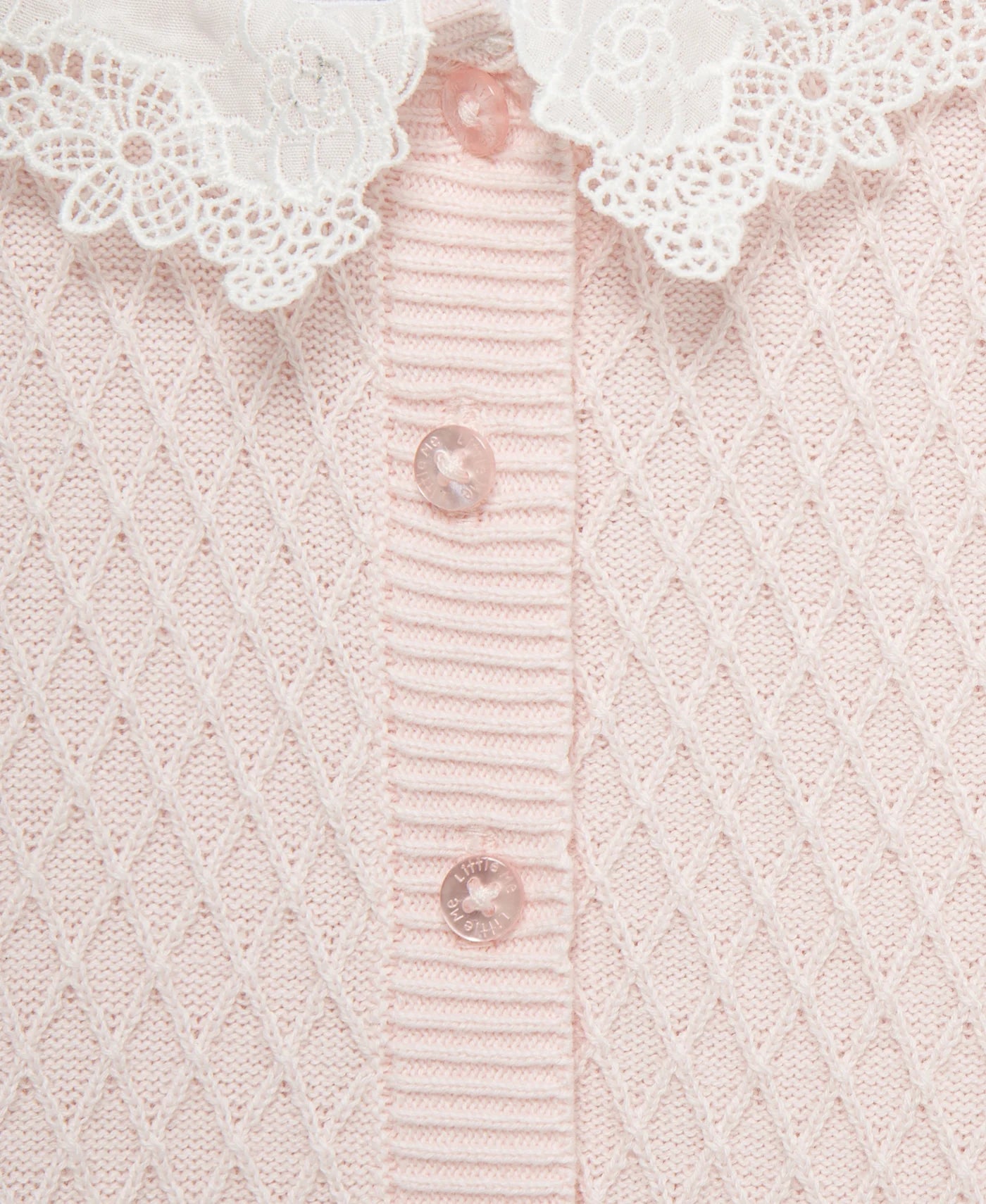 Pink Lattice Lace Coverall