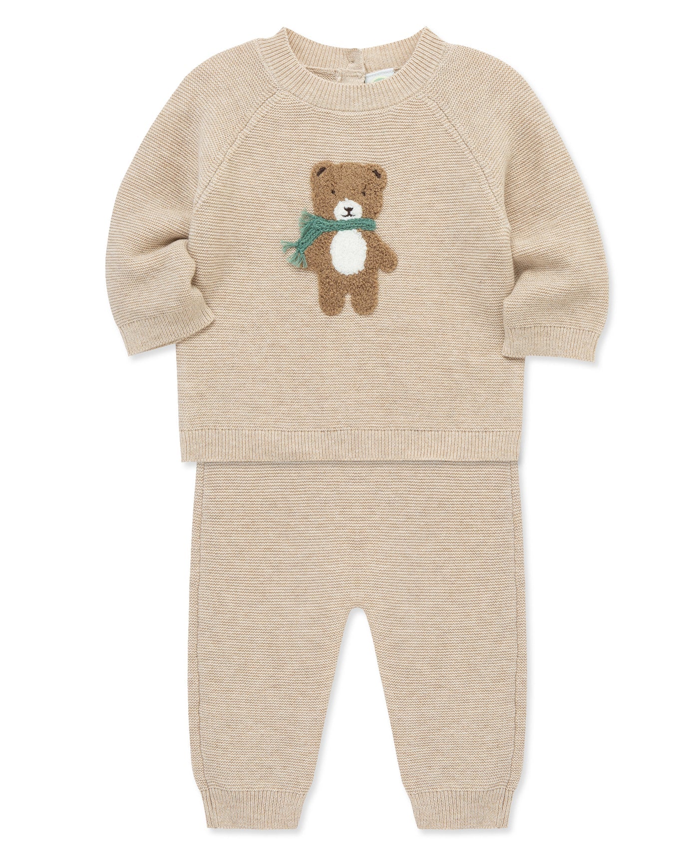Tan Bear Sweater Set