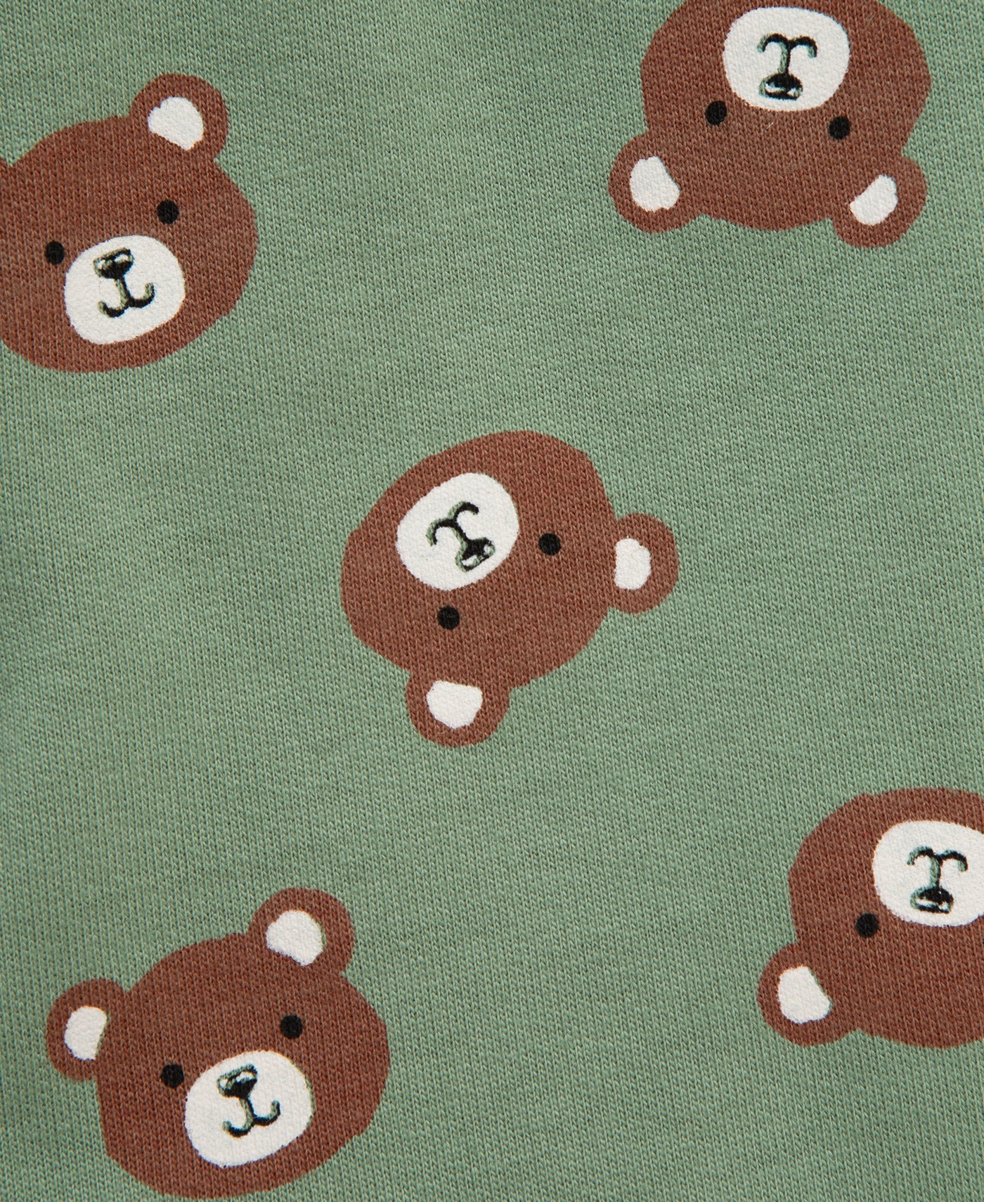 Sage Quilted Bear Sweatshirt & Print Pant