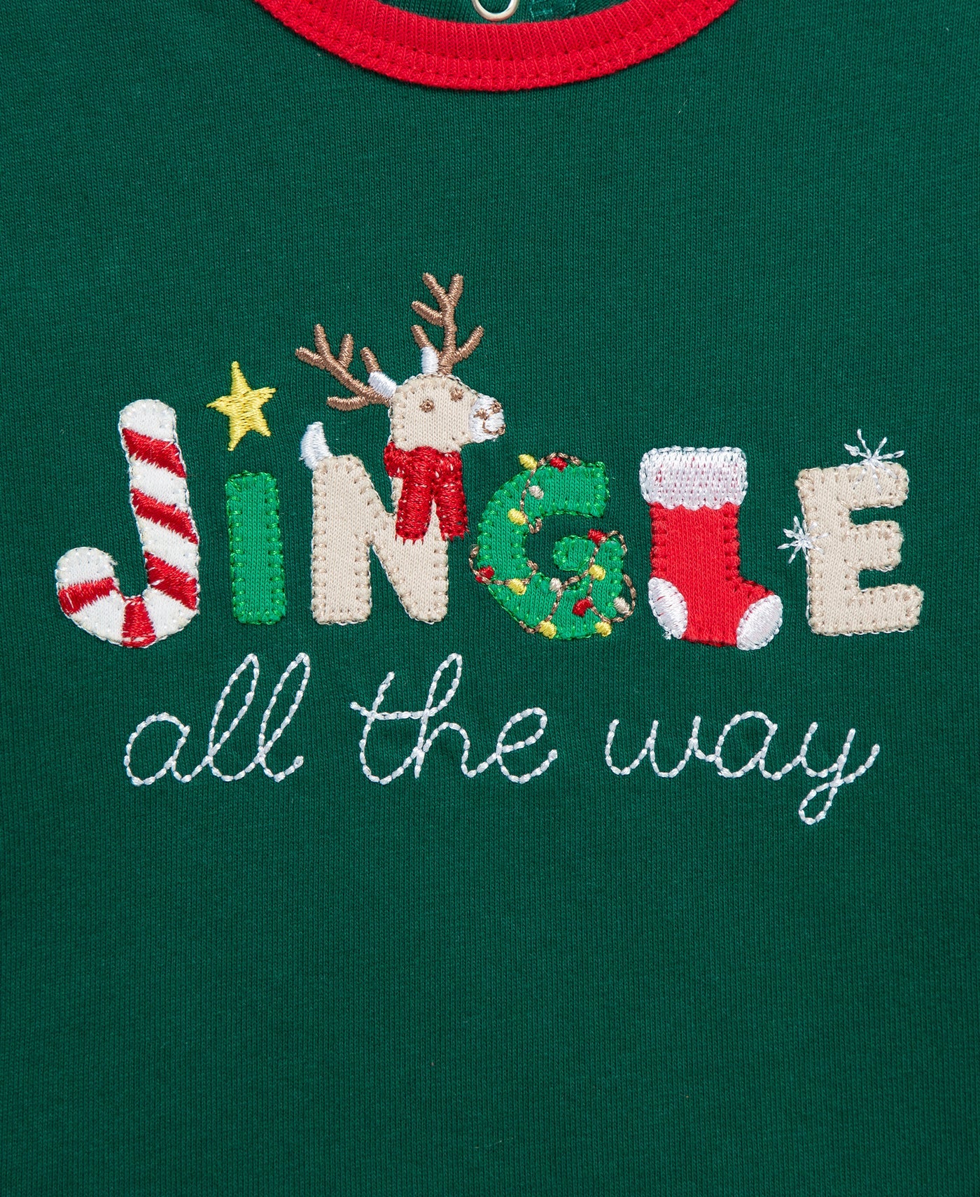 Green Jingle All the Way Jogger Set w Hat